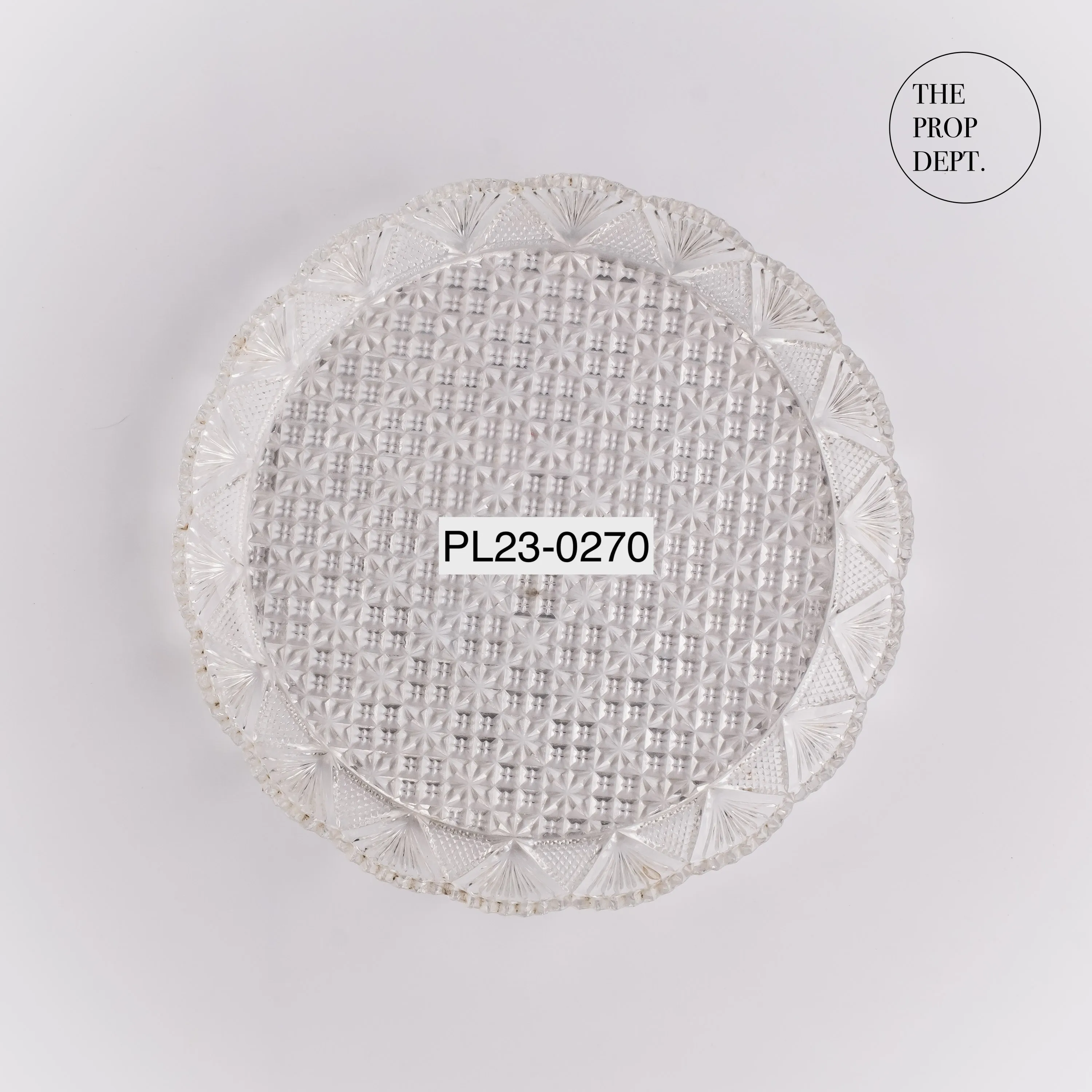 PL23-0270 - Clear Glass Platter - 12" 1.25" (DH)