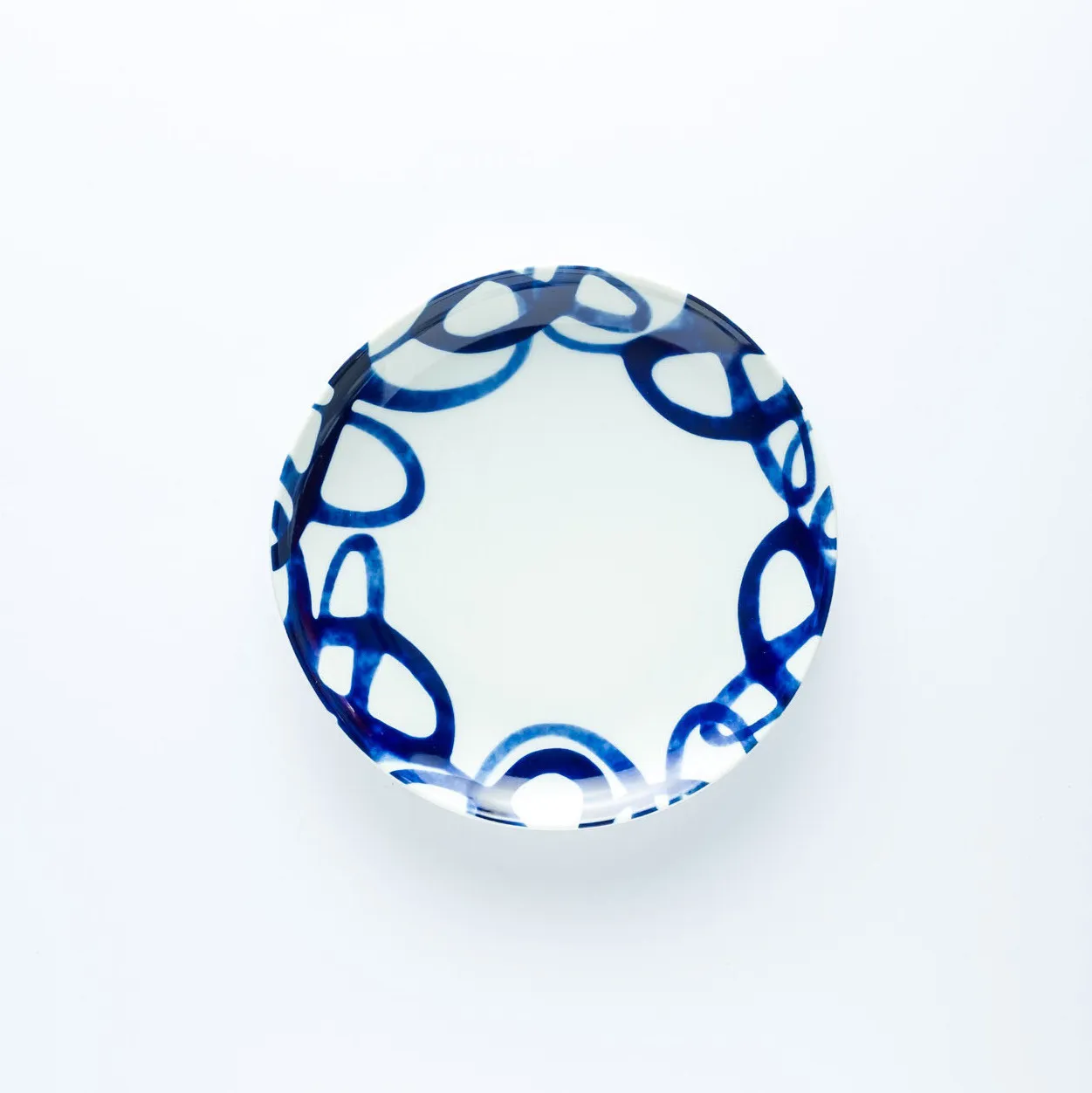 PL20-0007 - Blue White Ceramic Plate - 6.75" (D)