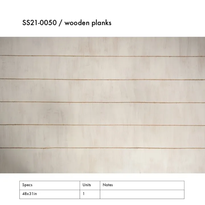 SS21-0050 - White Wooden Plank - 48" 31" (LW)