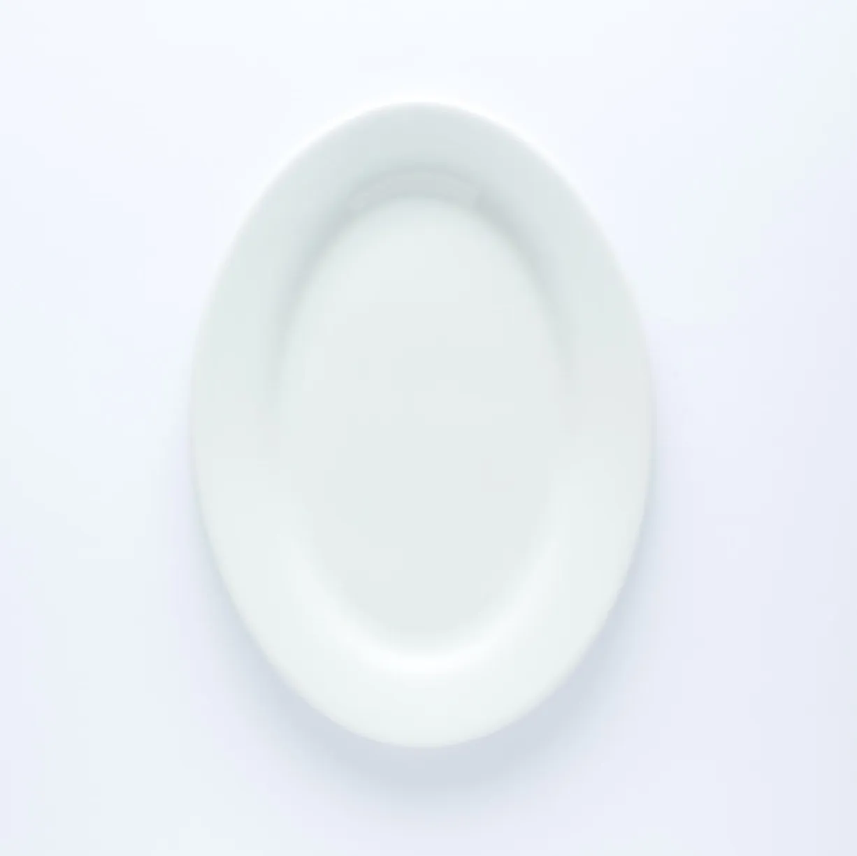 PL20-0098 - White Ceramic Plate - 8" 5.75" (LW)