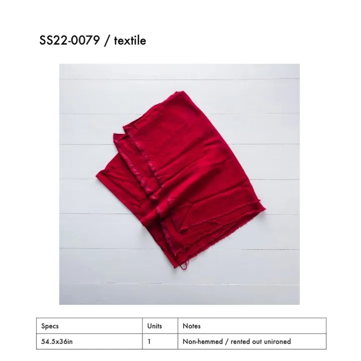 SS22-0079 - Red Fabric Surface - 54.5" 36" (LW)