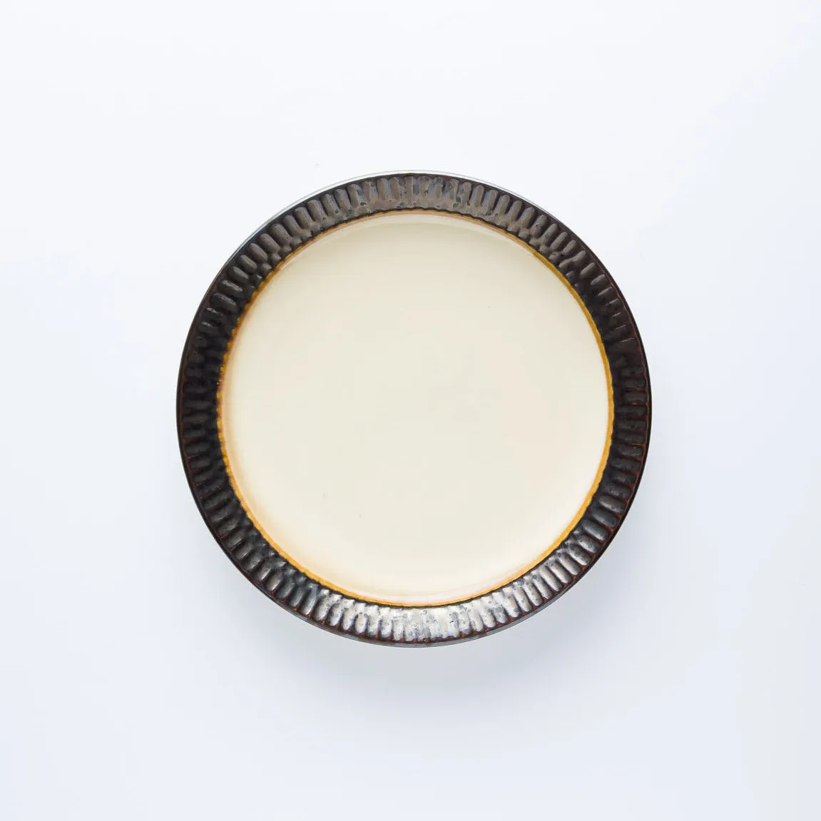 PL20-0053 - Brown Beige Ceramic Plate - 8.25" (D)