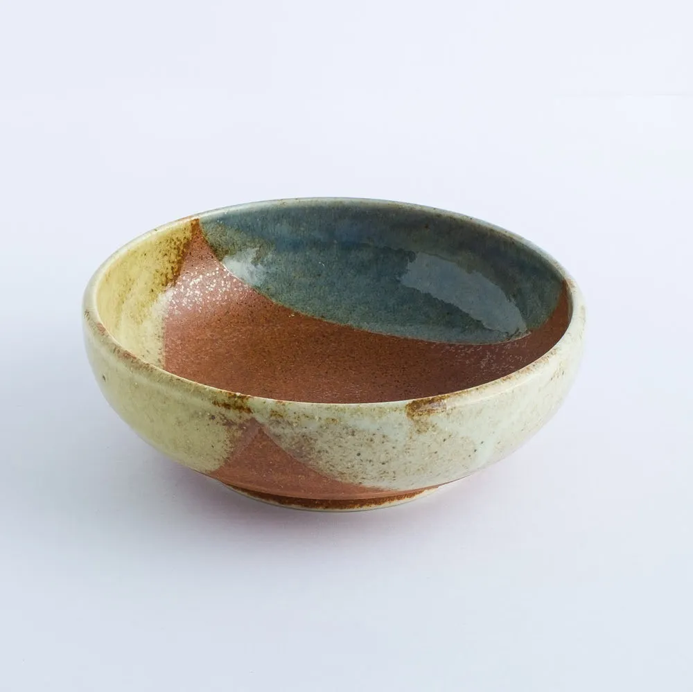 BW20-0134 - Yellow Orange Ceramic Bowl - 6.75" 2.25" (DH)