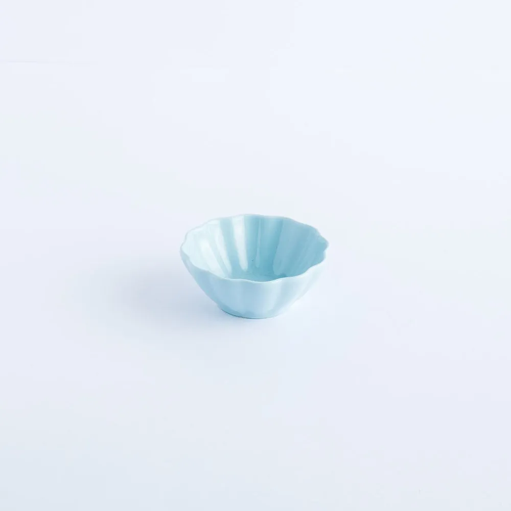 BW20-0228 - Blue Ceramic Soy Dish - 3" 1.25" (DH)