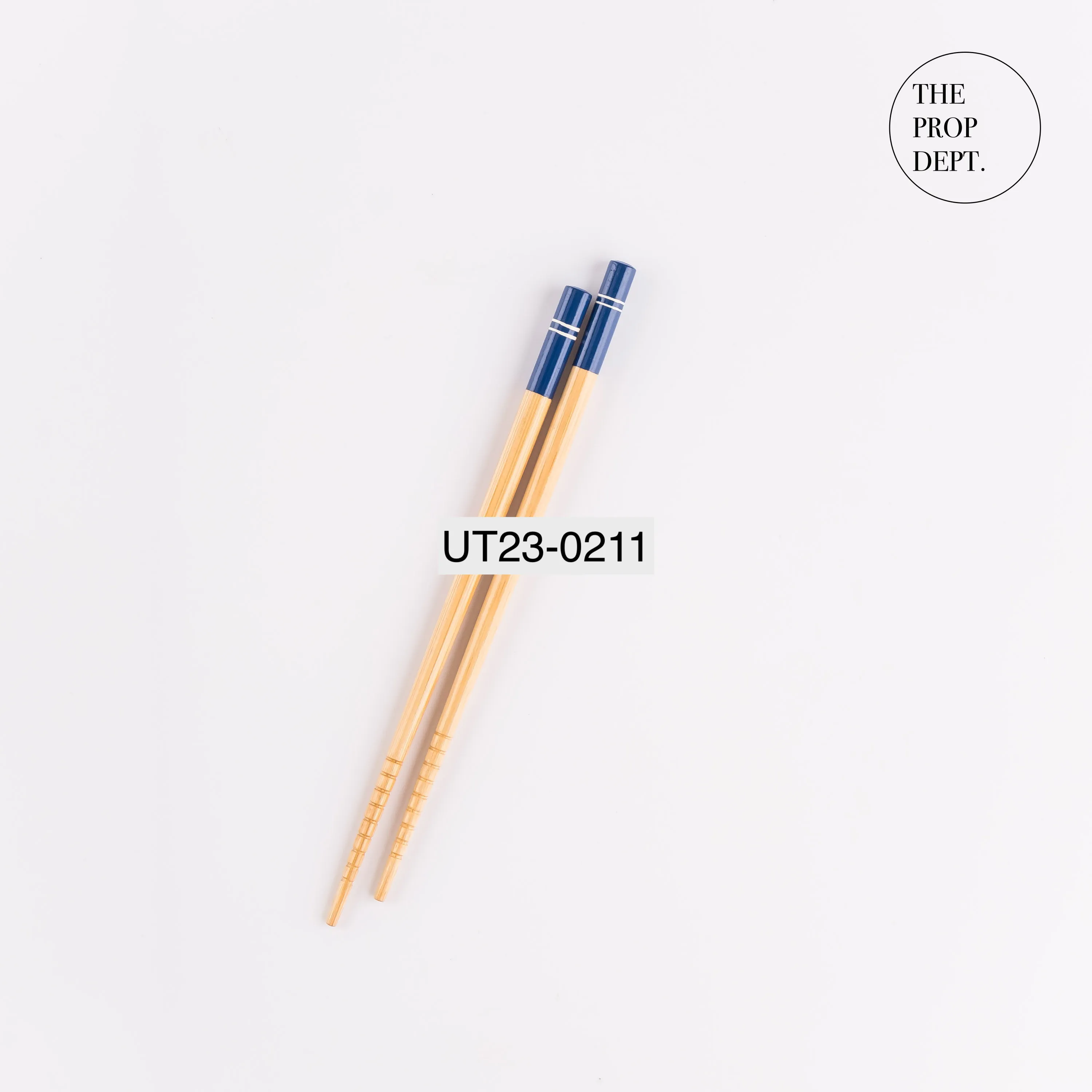 UT23-0211 - Blue Brown Wood Chopsticks - 7" (L)
