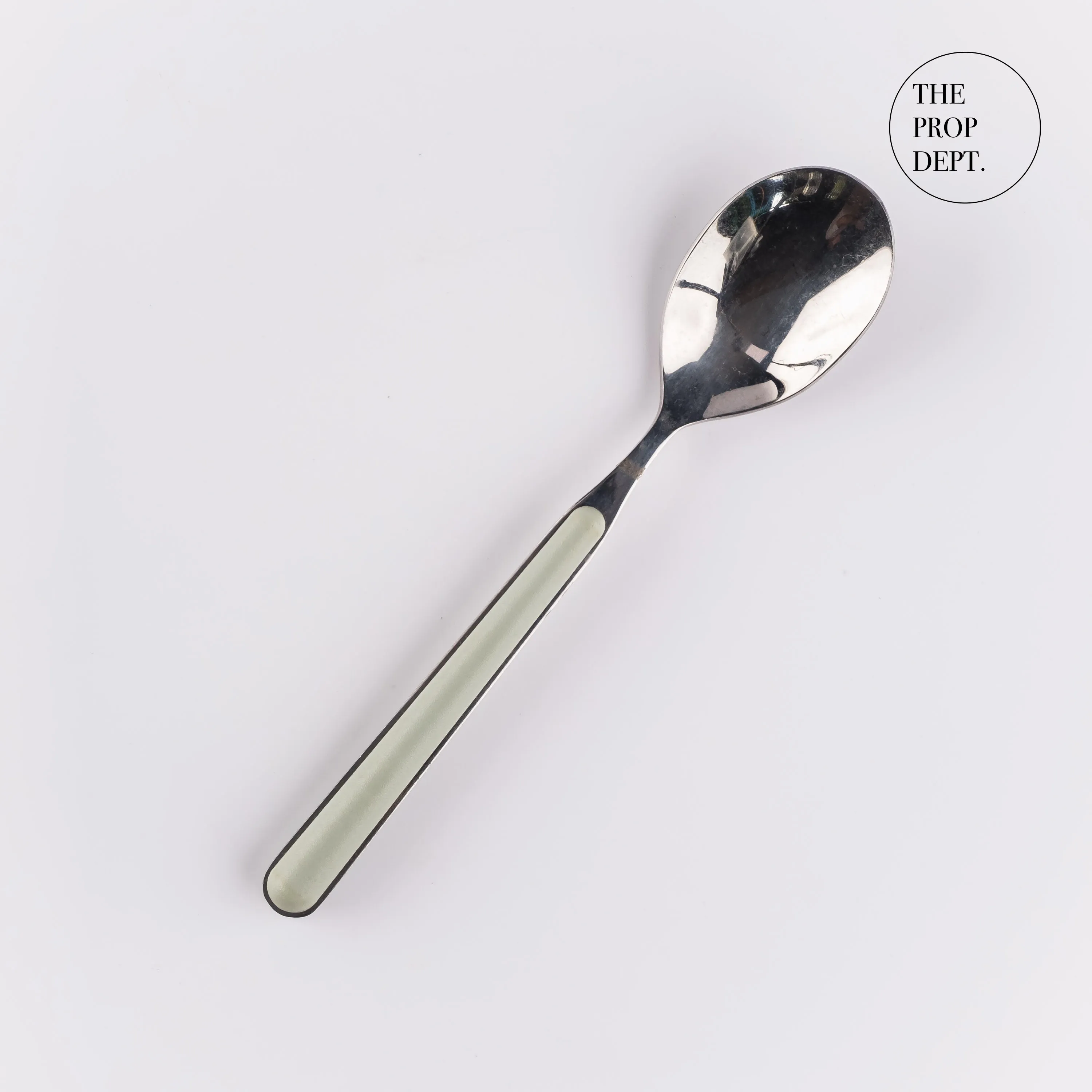 UT23-0433 - Green Metal Spoon - 7.5" (L)