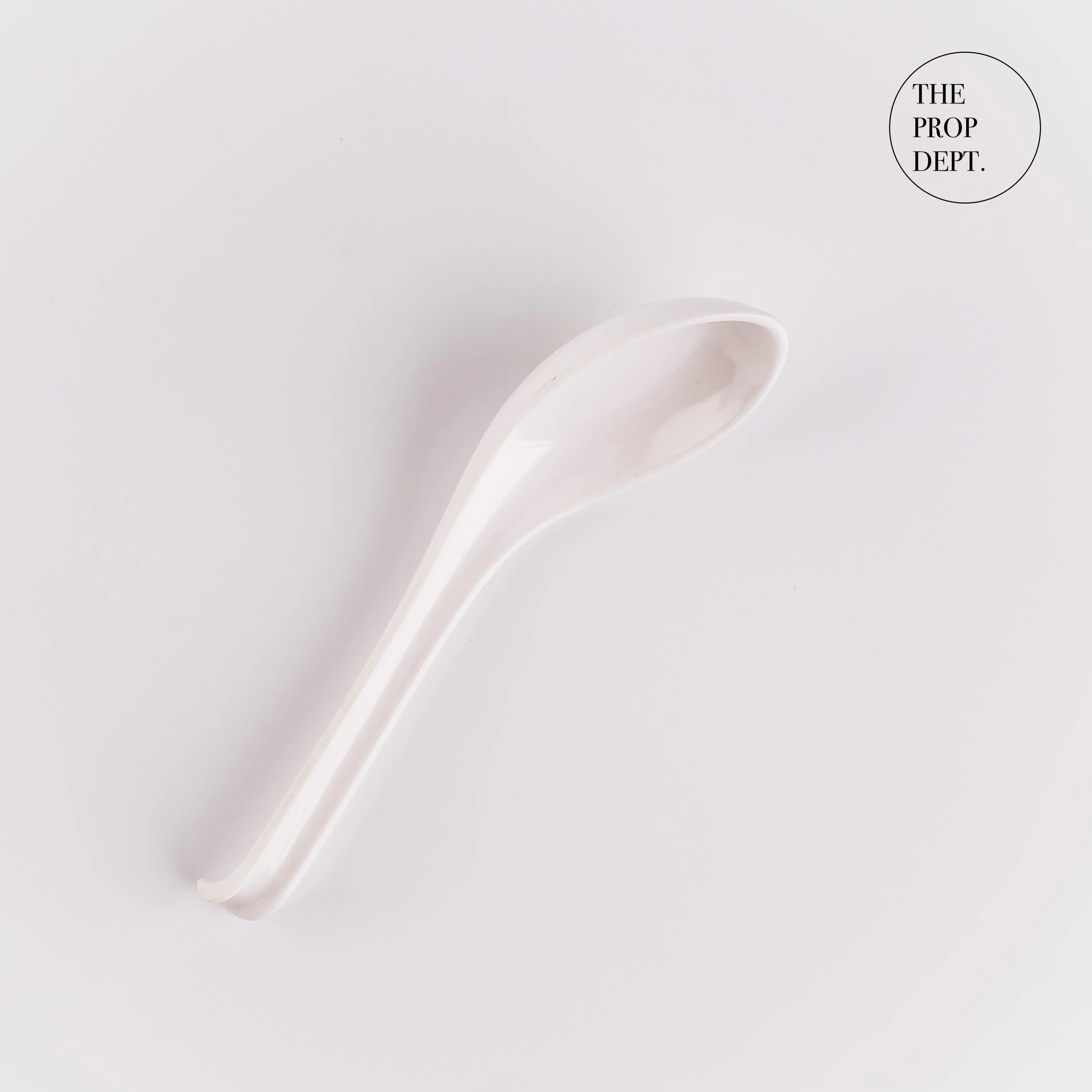 UT23-0422 - White Ceramic Spoon - 6" (L)