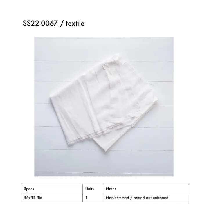 SS22-0067 - White Fabric Surface - 55" 52.5" (LW)