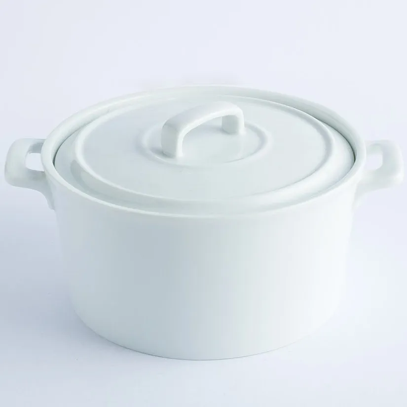 BW20-0294 - White Ceramic Ulam Bowl - 6.75" 3.5" (DH)