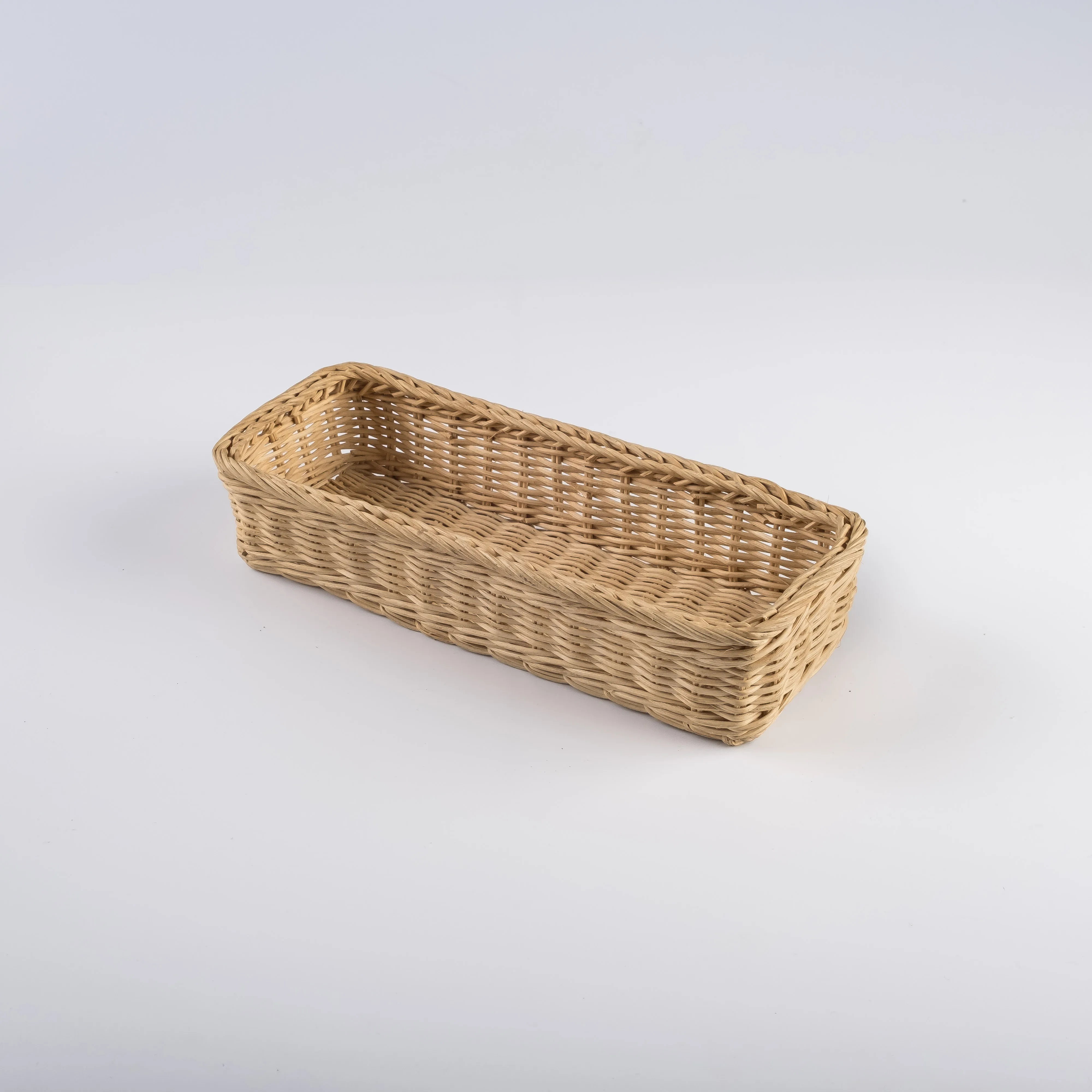 WW21-0049 - Brown Fiber Basket - 10.25" 4.25" 2.25" (LWH)