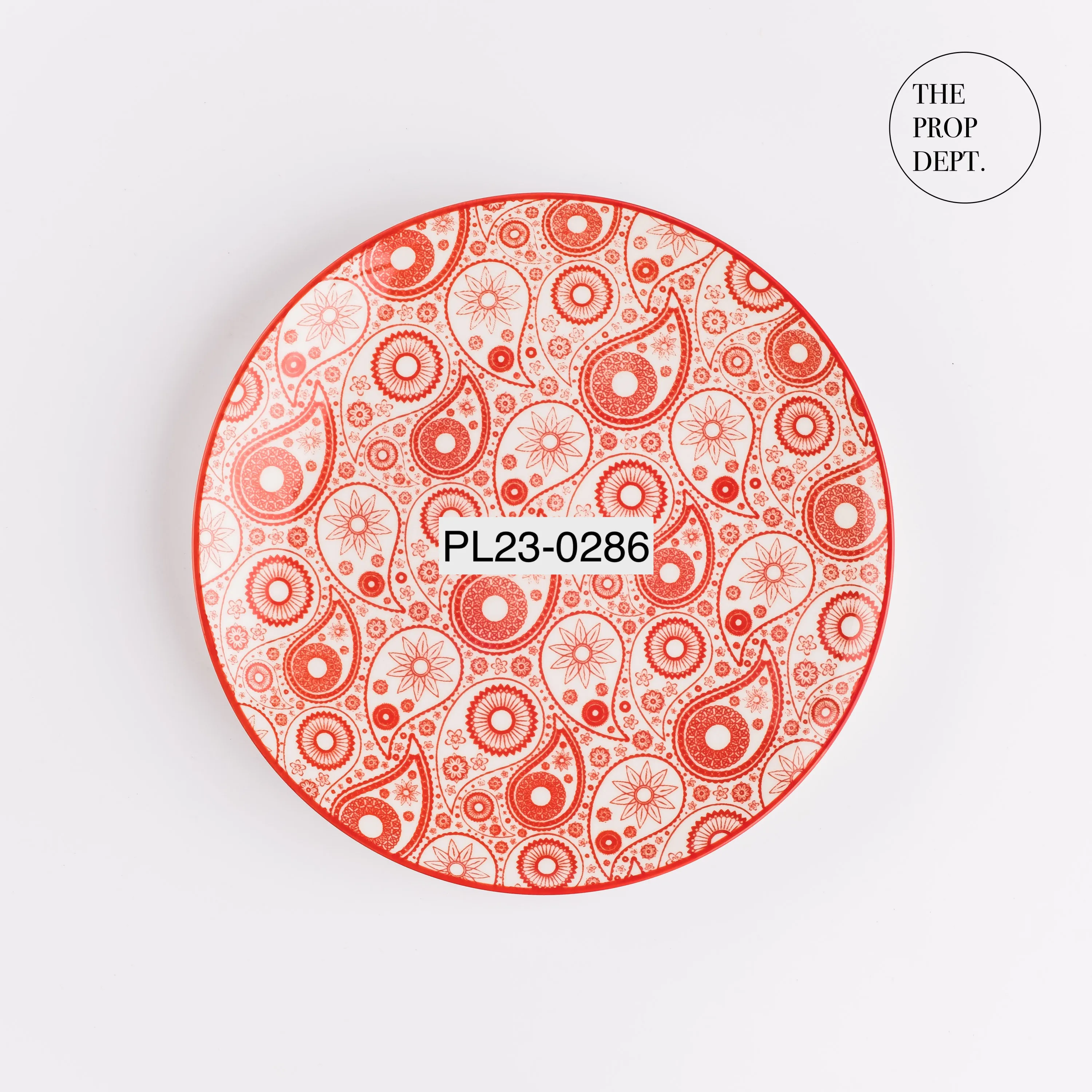 PL23-0286 - Orange White Ceramic Plate - 7.5" (D)
