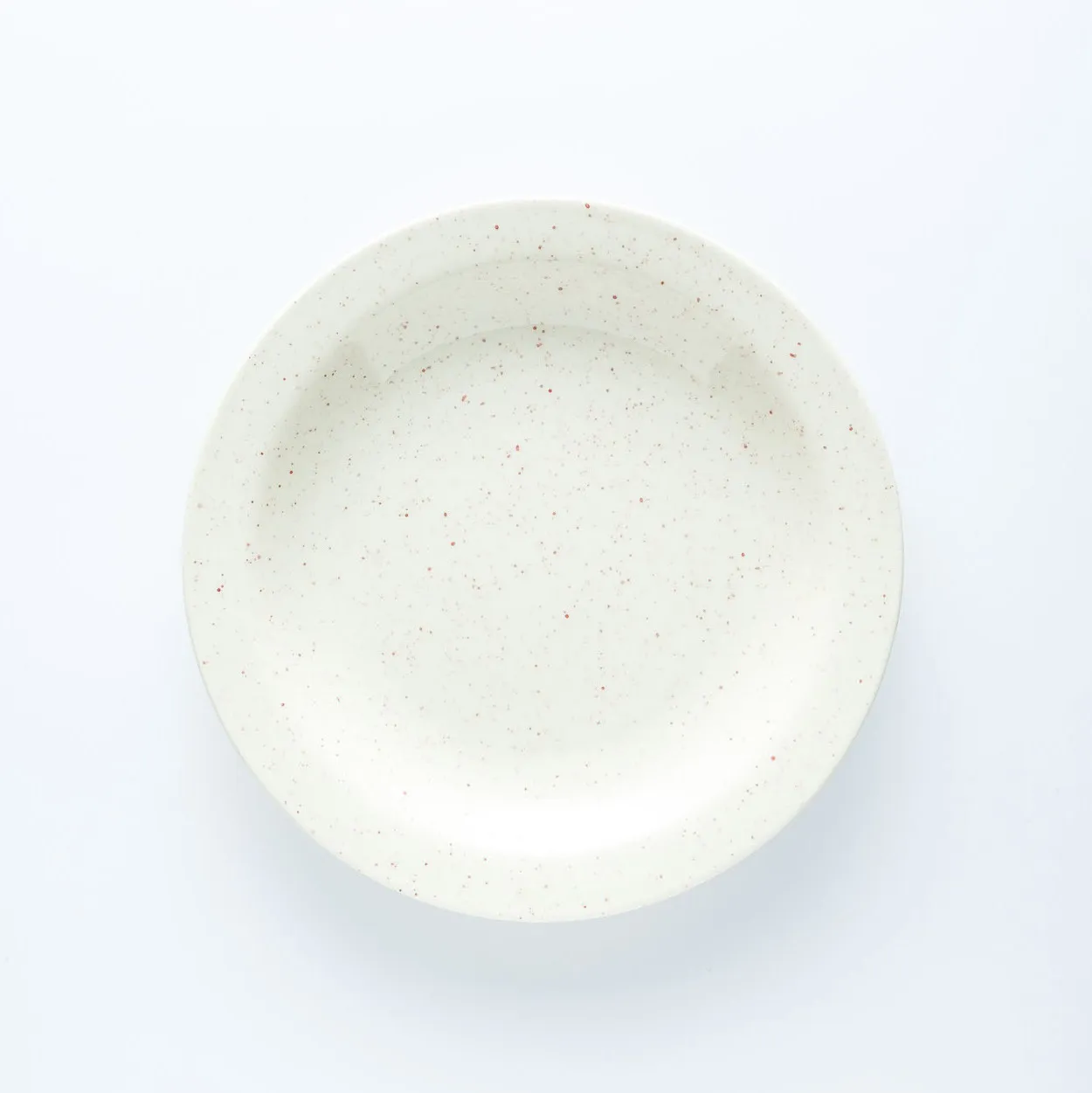PL20-0079 - White Red Ceramic Plate - 8.25" (D)