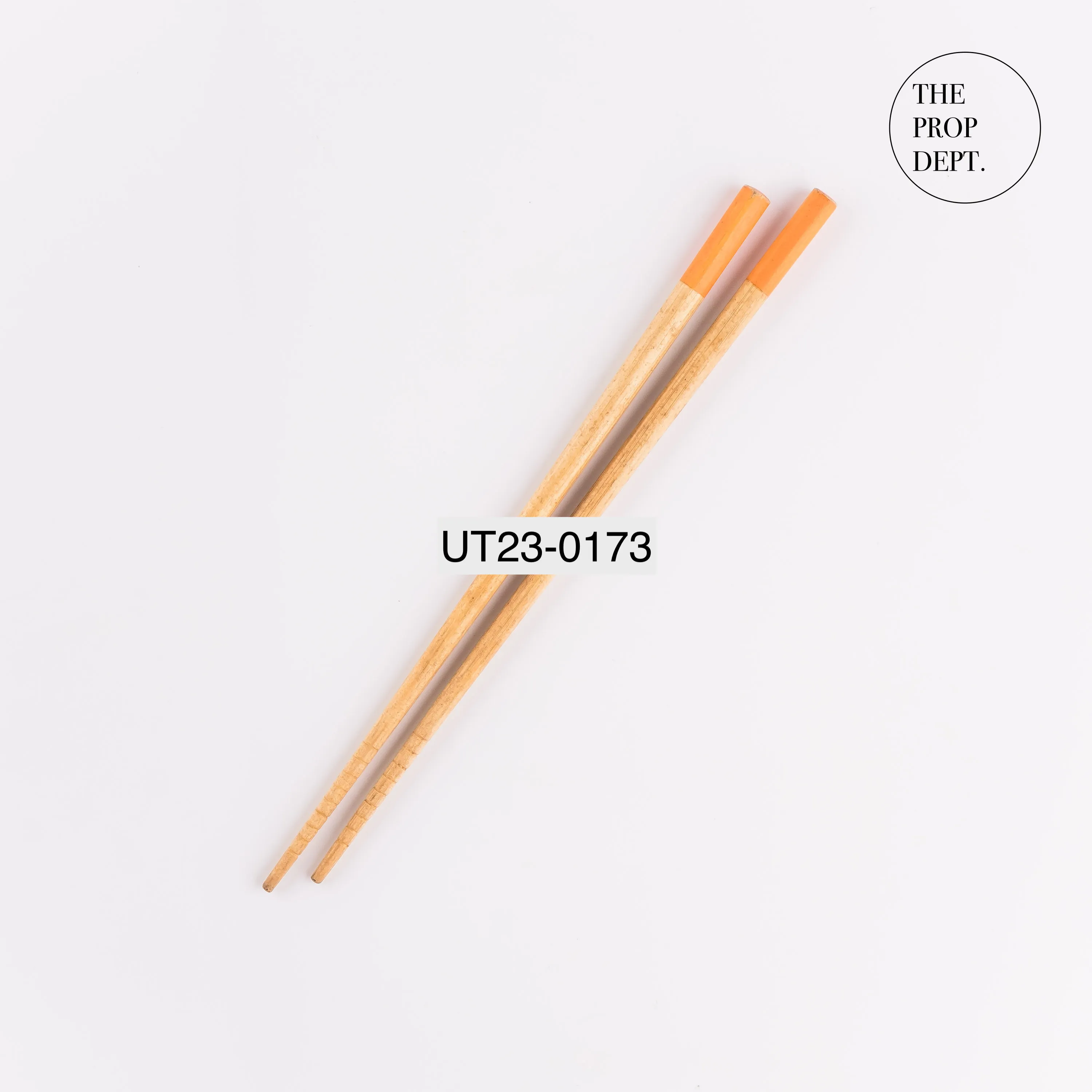 UT23-0173 - Brown Orange Wood Chopsticks - 9" (L)