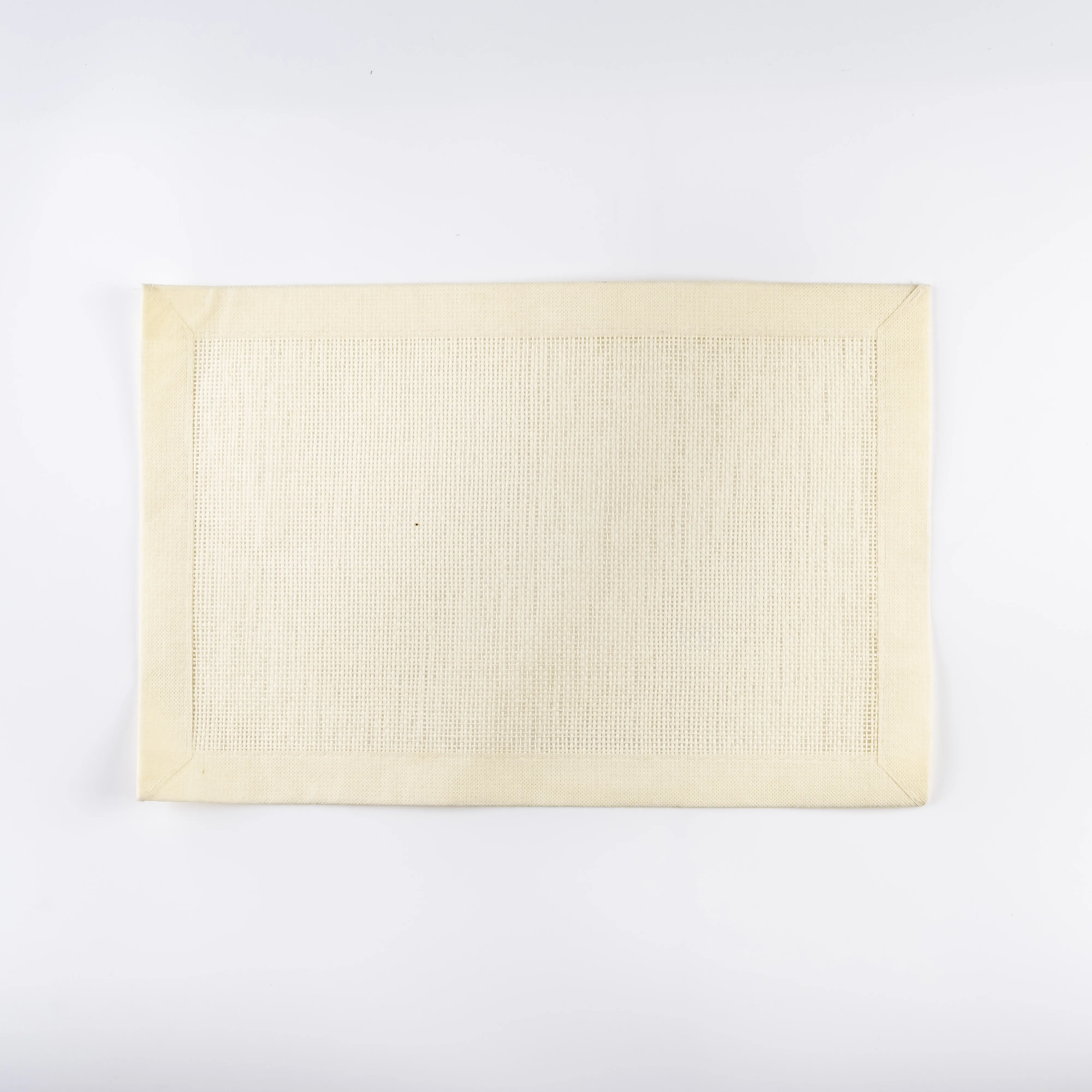 PM21-0052 - Cream Yellow Fiber Placemat - 17.75" 11.75" (LW)