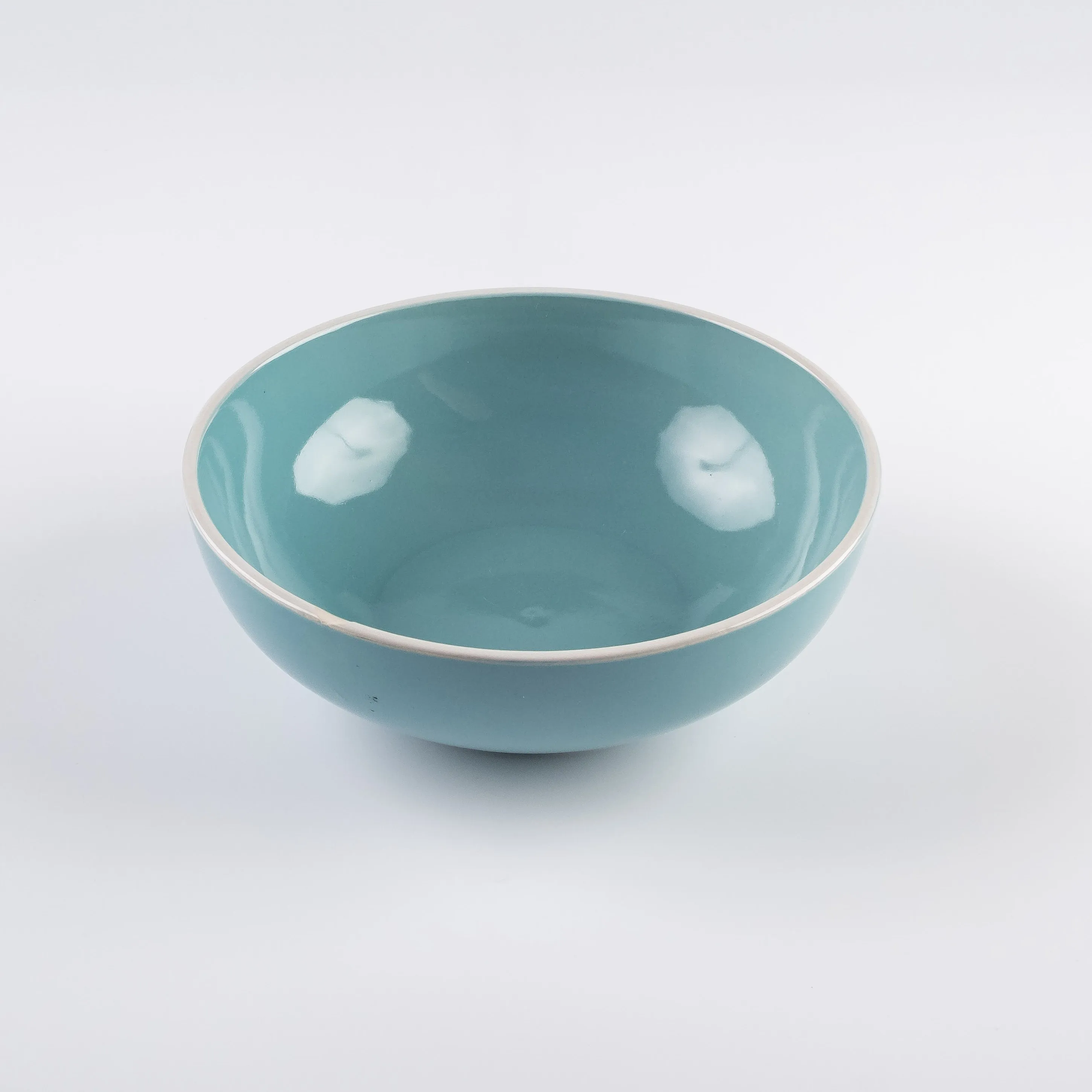 BW21-0395 - Blue White Ceramic Bowl - 7" 2.5" (DH)