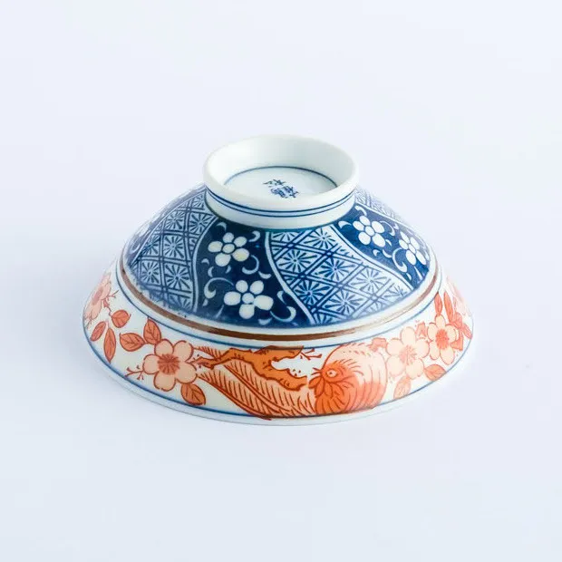 BW20-0056 - Blue White Ceramic Bowl - 4.5" 2" (DH)
