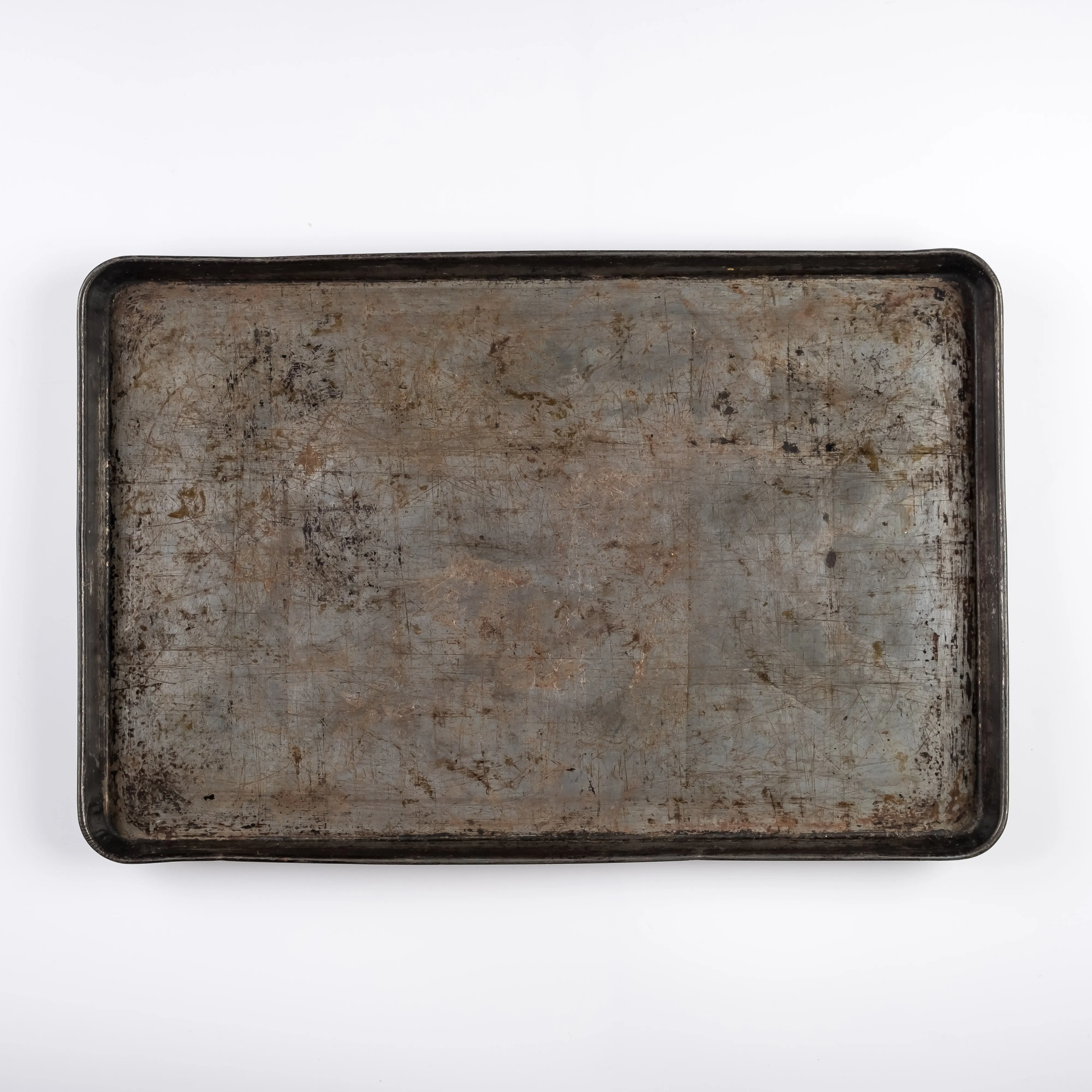 BO21-0051 - Silver Patina Metal Tray - 17.75" 11.75" 1" (LWH)