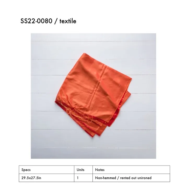 SS22-0080 - Orange Fabric Surface - 29.5" 27.5" (LW)