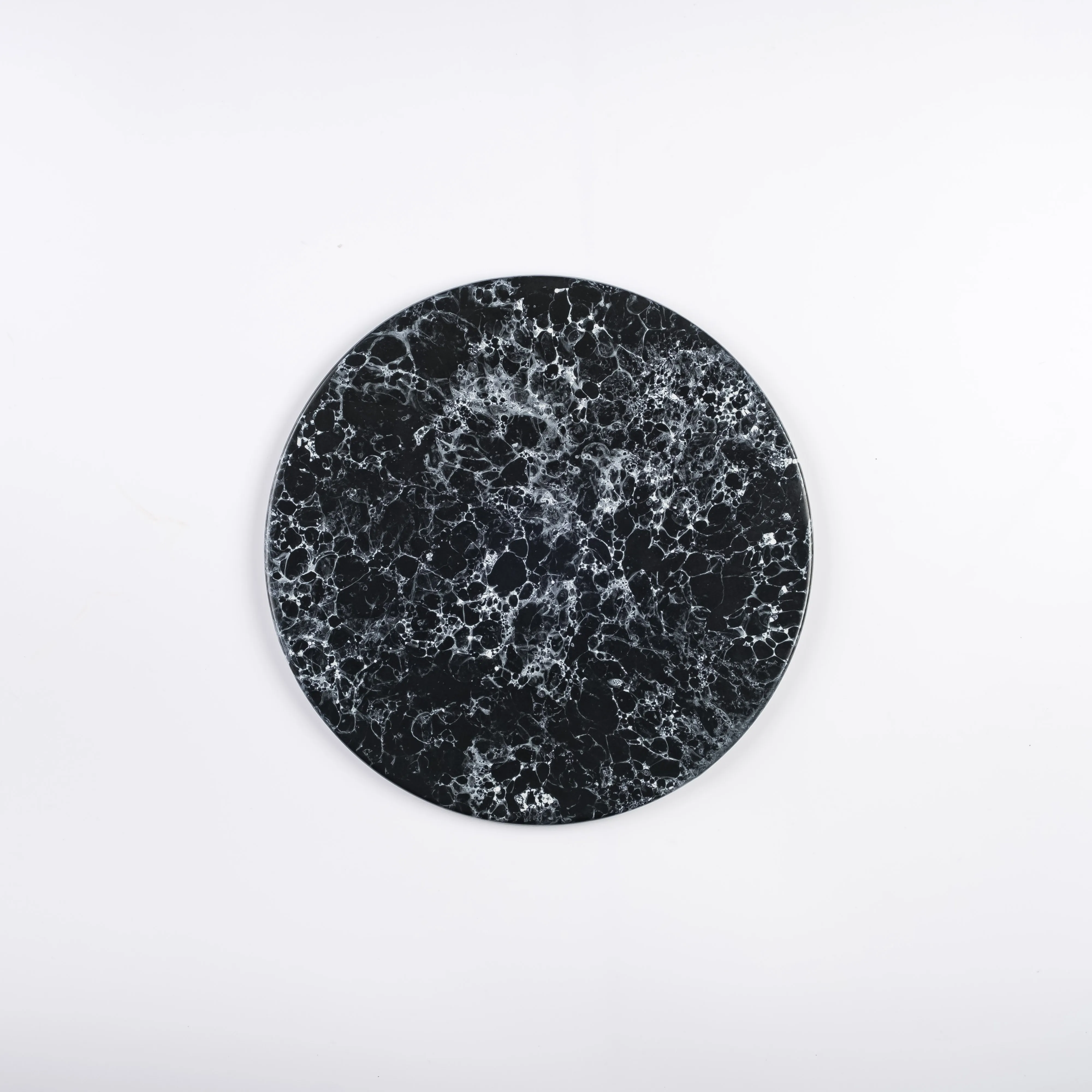 BO21-0047 - Black Marble Tray - 10.75" (D)
