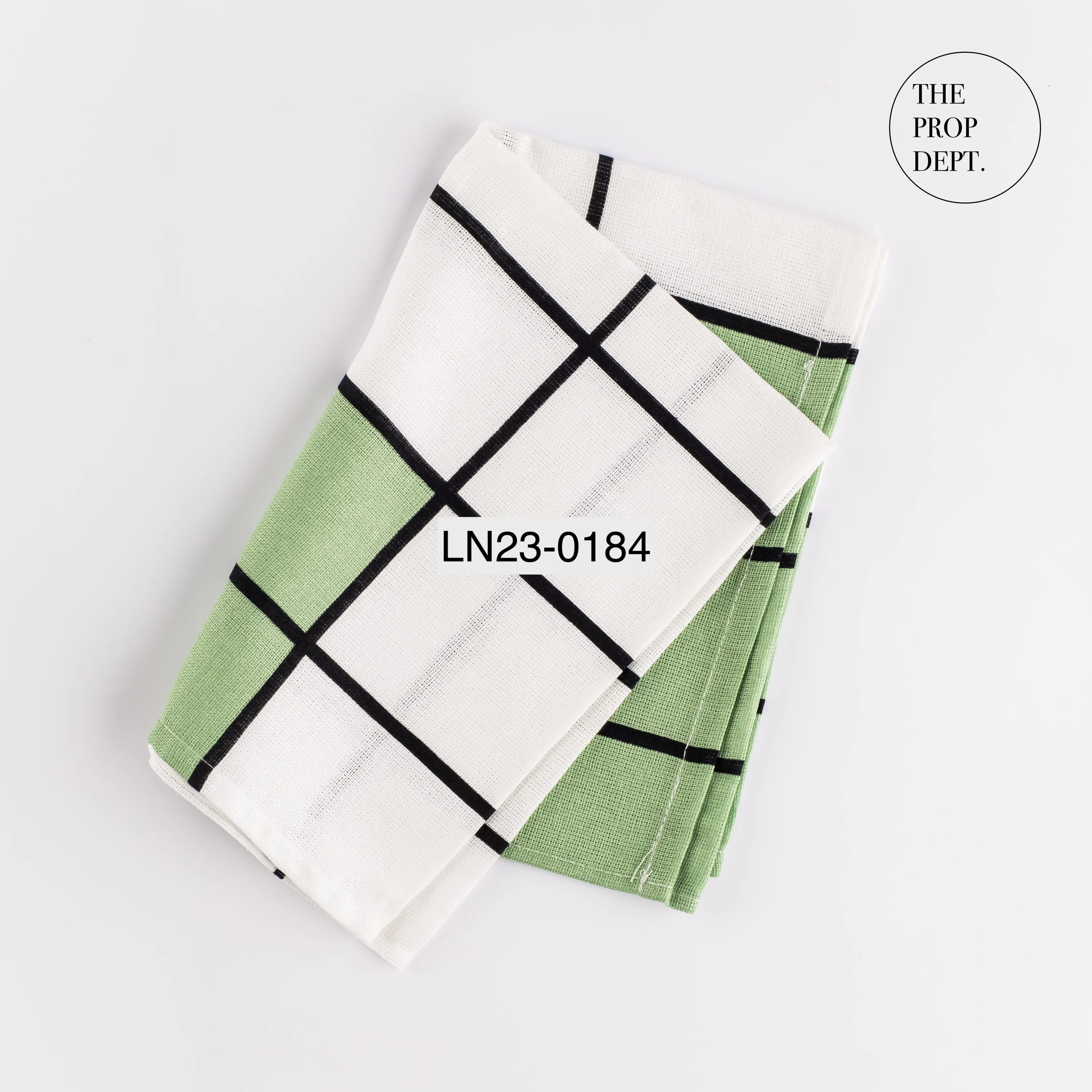 LN23-0184 - Green Black Fabric Linen