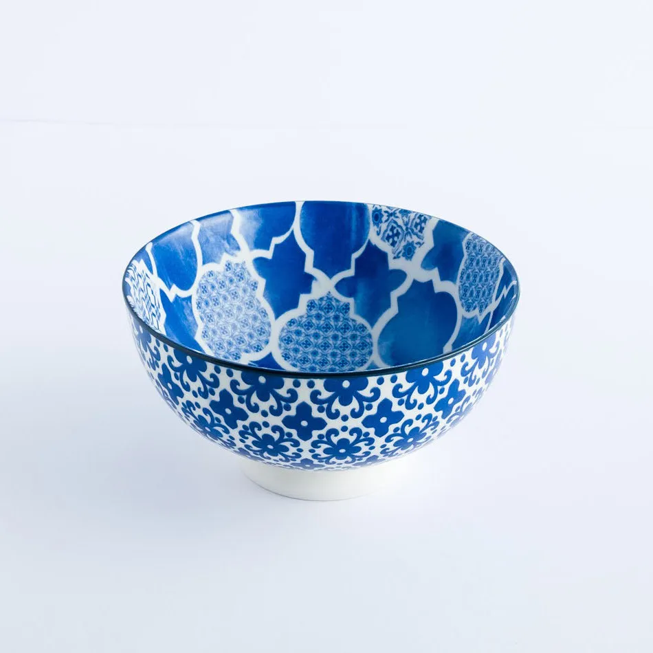 BW20-0059 - Blue White Ceramic Bowl - 6" 3" (DH)