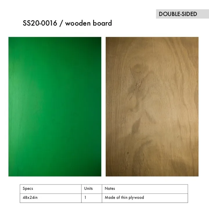 SS20-0016 - Green Brown Wooden Board - 48" 24" (LW)