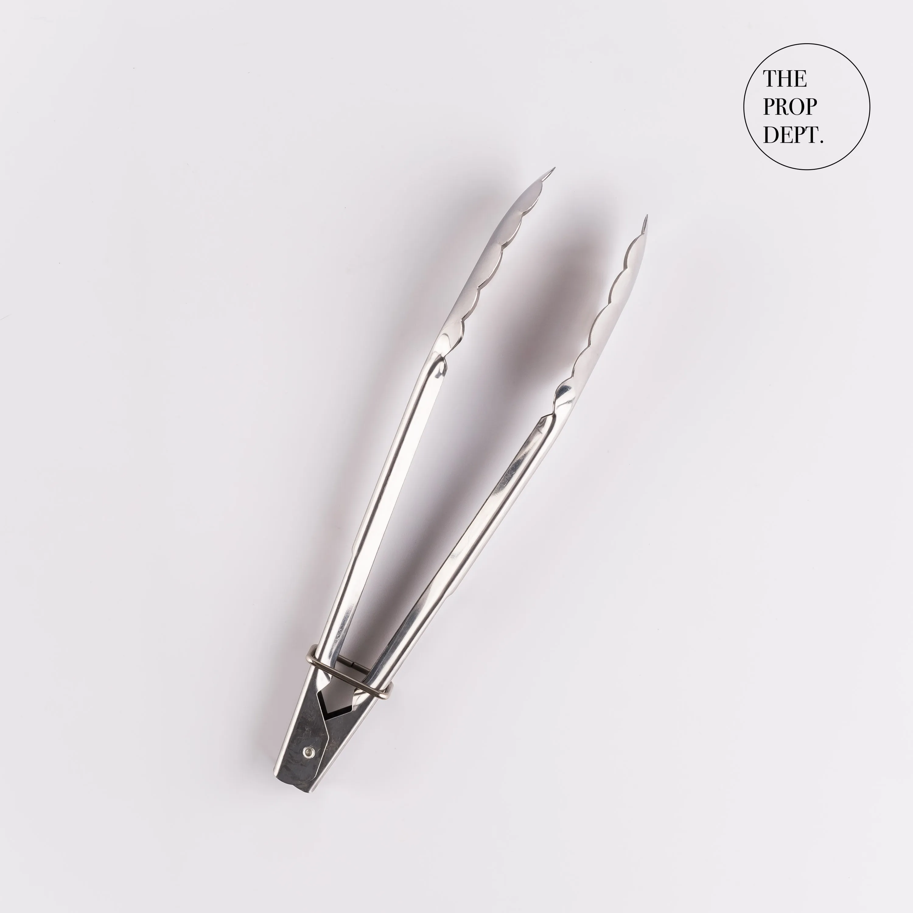 UT23-0218 - Silver Metal Tongs - 9" (L)