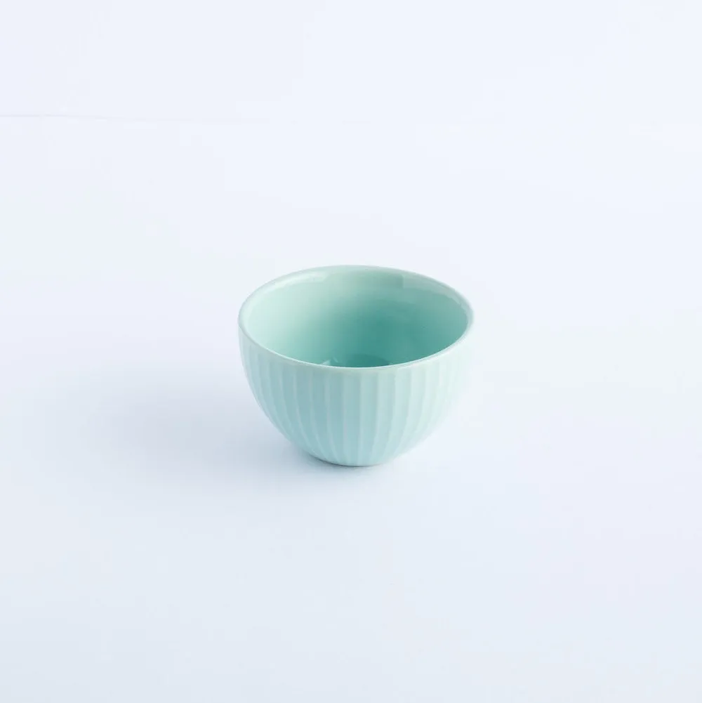 BW20-0235 - Blue Ceramic Soy Dish - 3.5" 2.25" (DH)