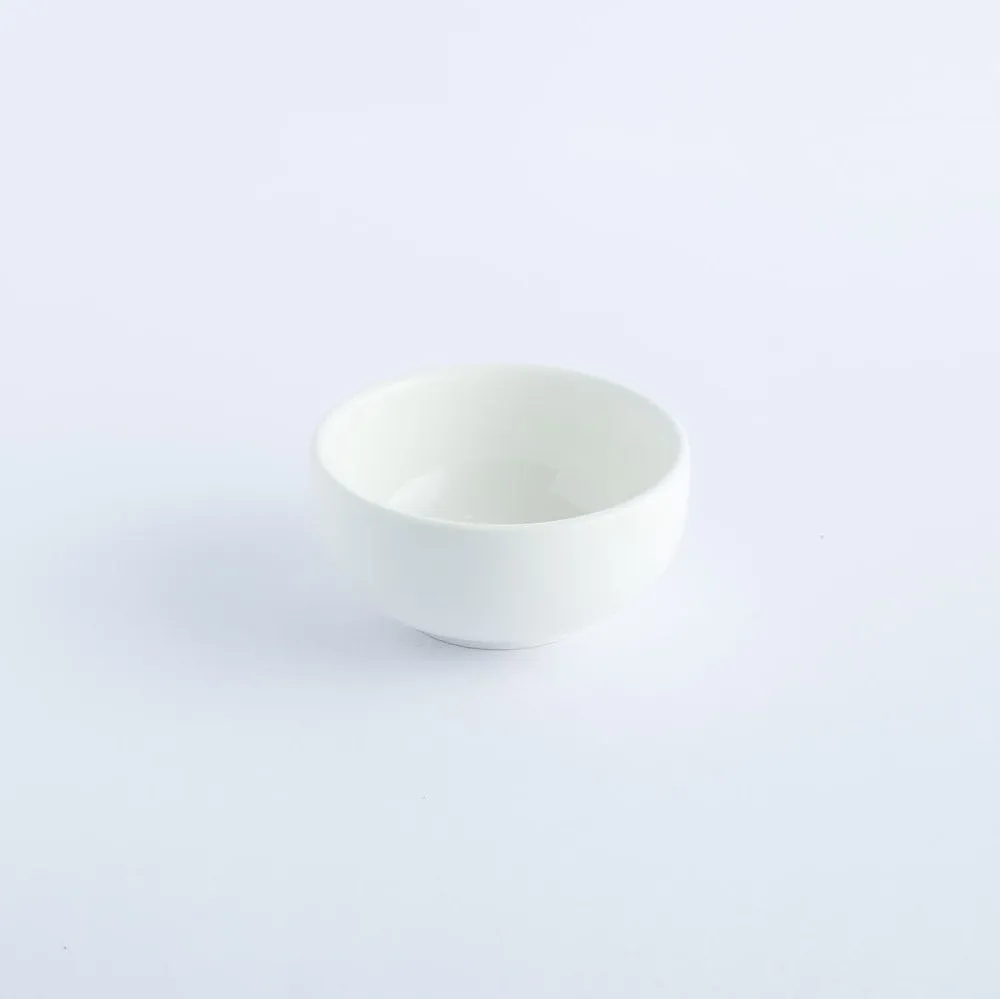 BW20-0174 - White Ceramic Bowl - 3.75" 1.75" (DH)