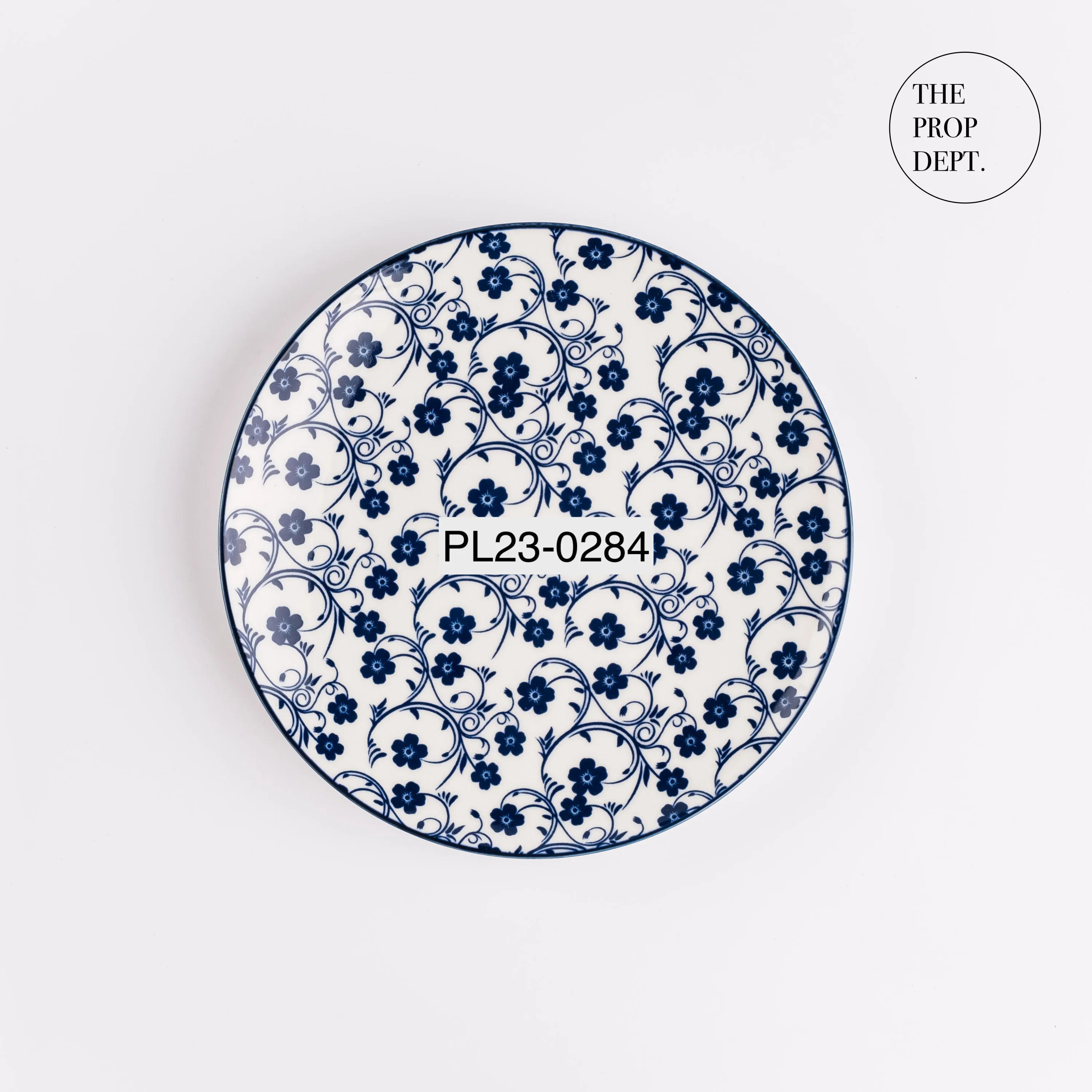 PL23-0284 - Blue White Ceramic Plate - 7.5" (D)