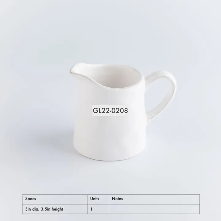 GL22-0208 - White Ceramic Sauce Container - 3" 3.5" (DH)