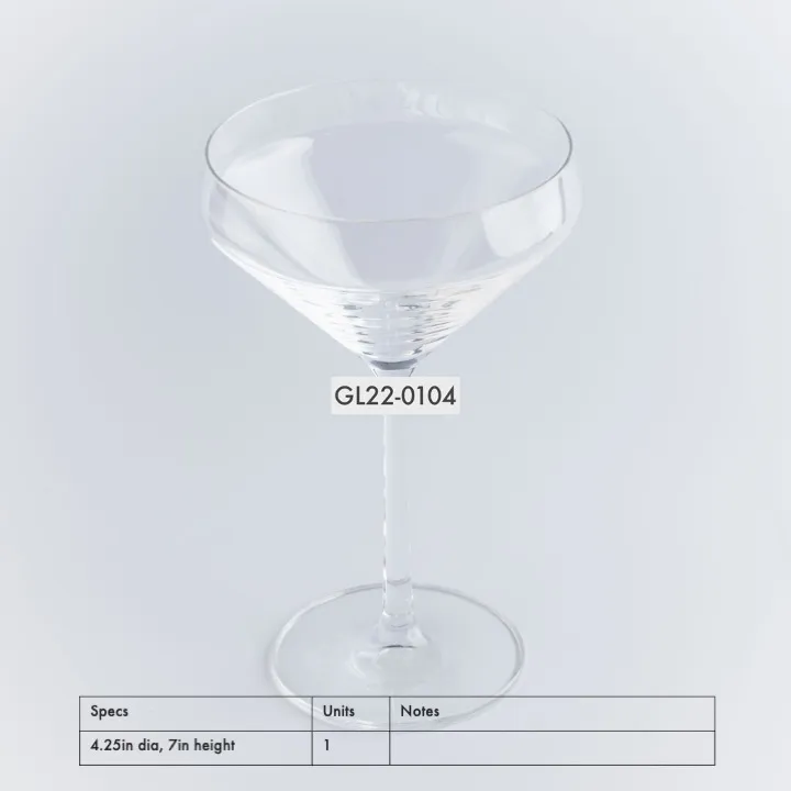 GL22-0104 - Clear Glass Barware - 4.25" 7" (DH)