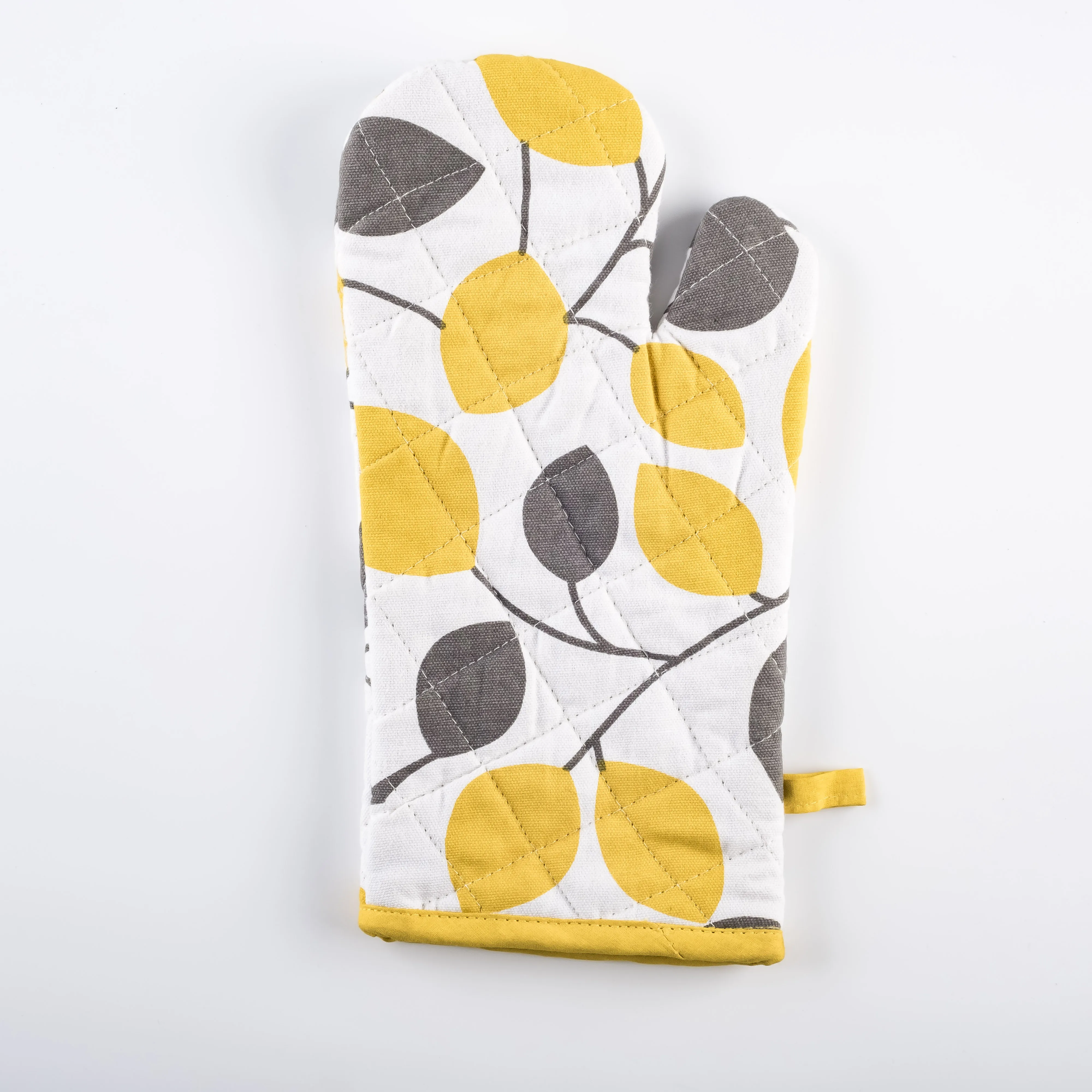 AC21-0014 - Yellow Grey Fabric Oven mitt
