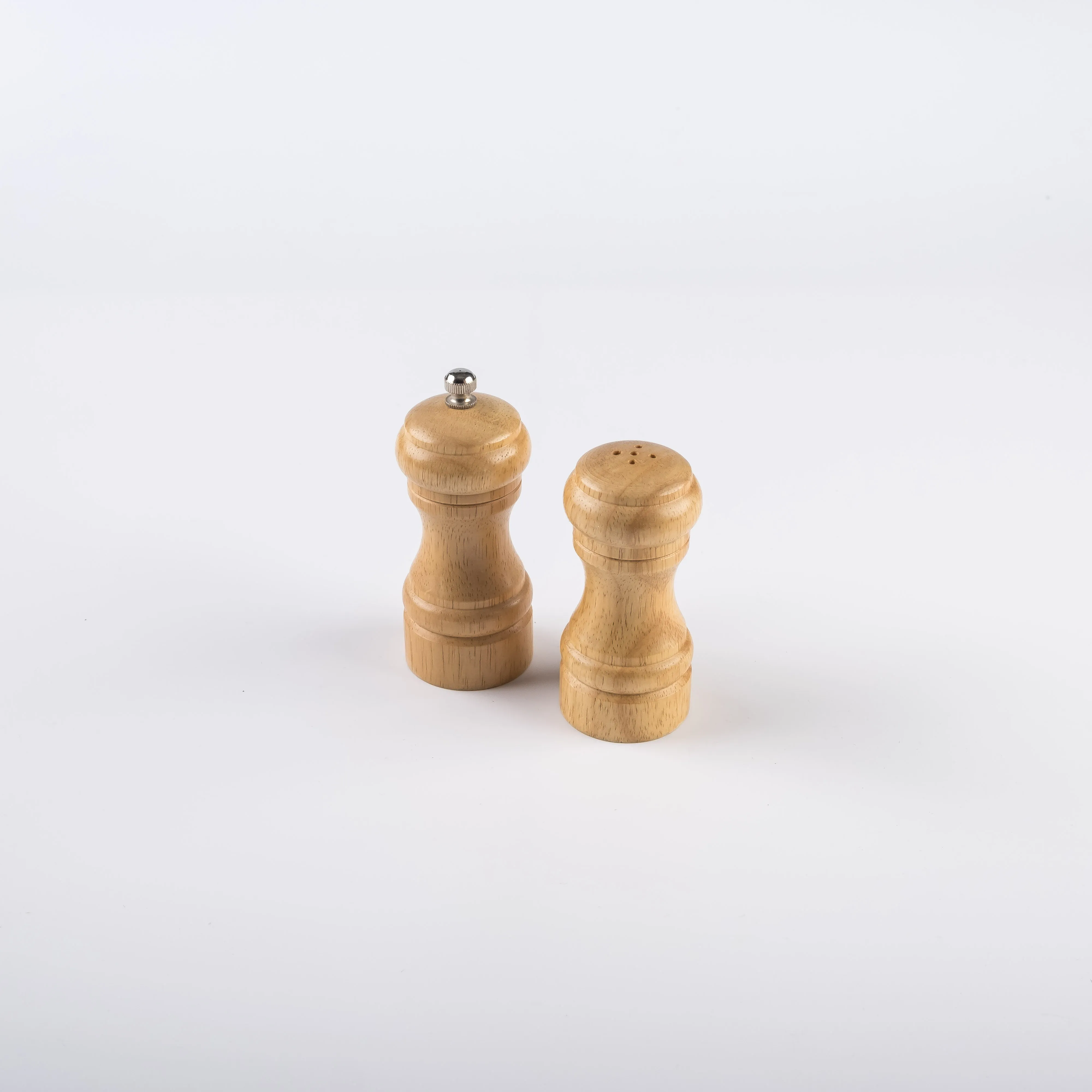 WW21-0031 - Brown Wood Salt and Pepper Shakers - 4" (H)