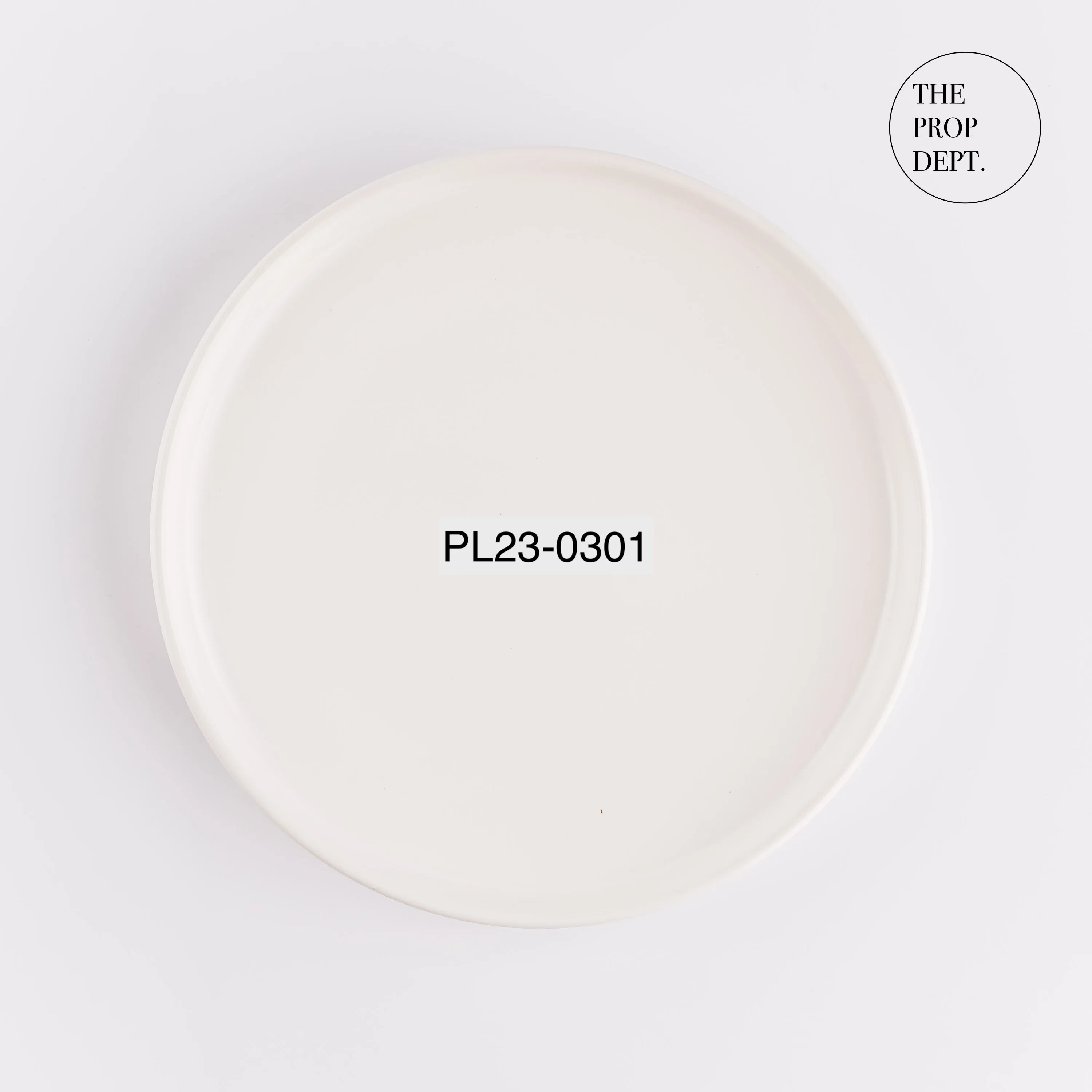 PL23-0301 - White Ceramic Plate - 10" (D)