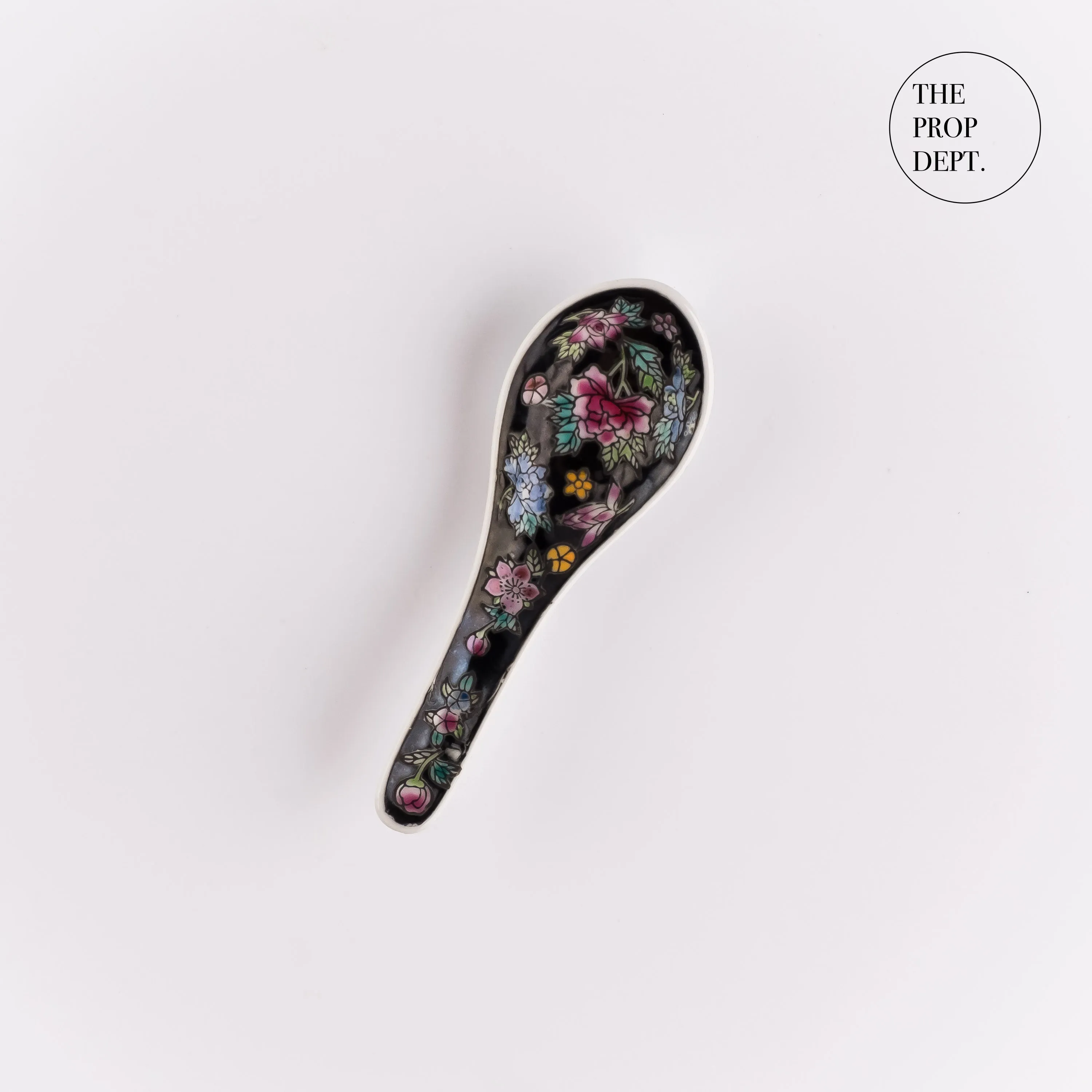 UT23-0423 - Black Ceramic Spoon - 4" (L)