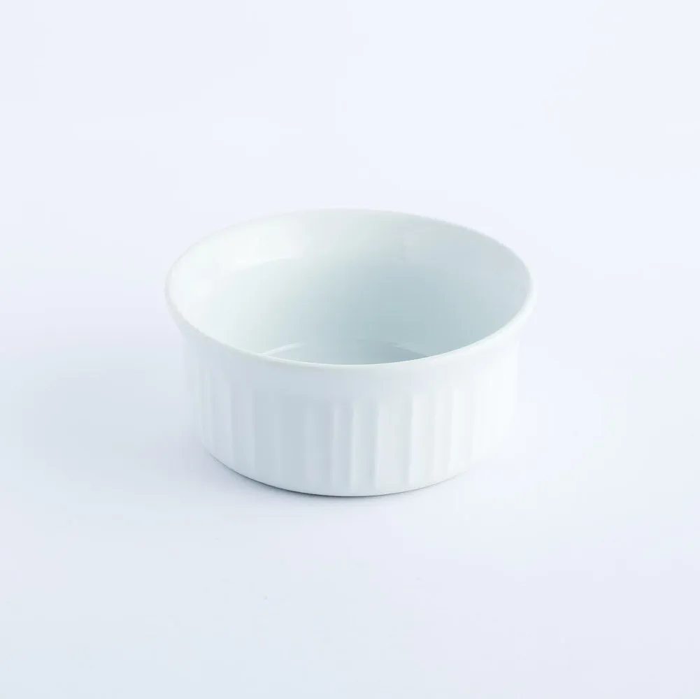 BW20-0191 - White Ceramic Bowl - 5.5" 2.25" (DH)