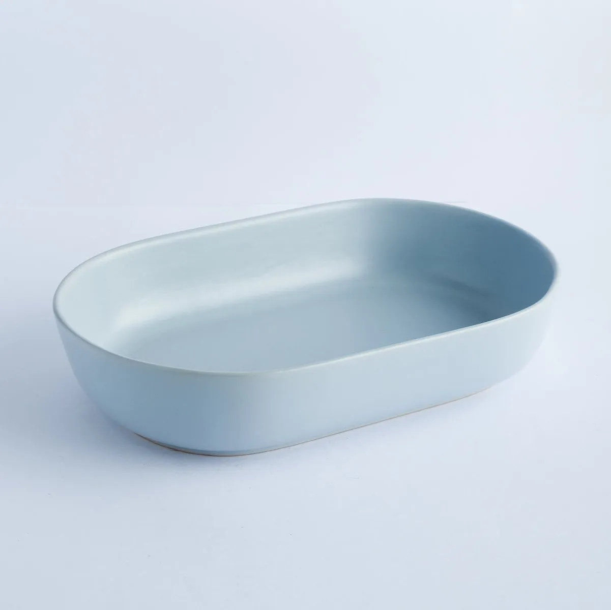 BW20-0322 - Blue Ceramic Casserole - 11.25" 7.25" 2.25" (LWH)