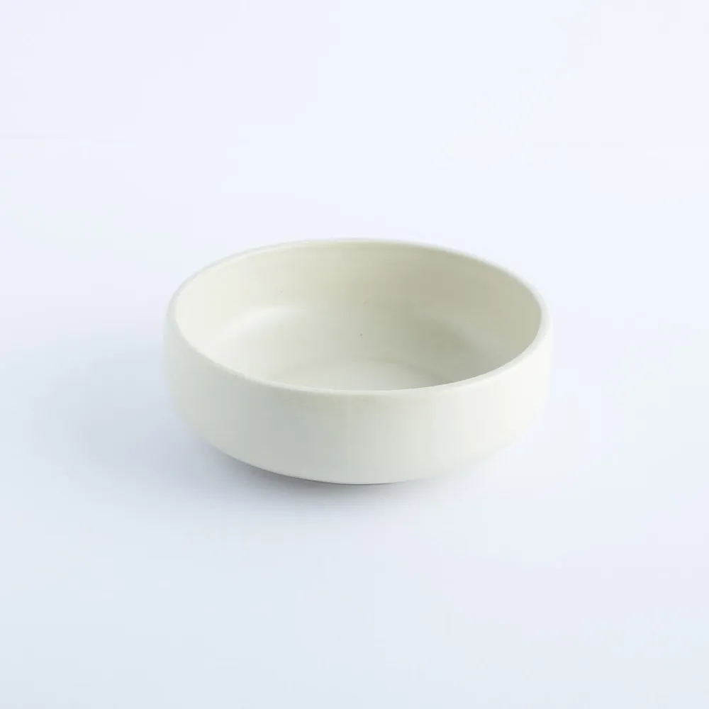 ST20-0007 - White Stoneware Bowl - 6" 2" (DH)