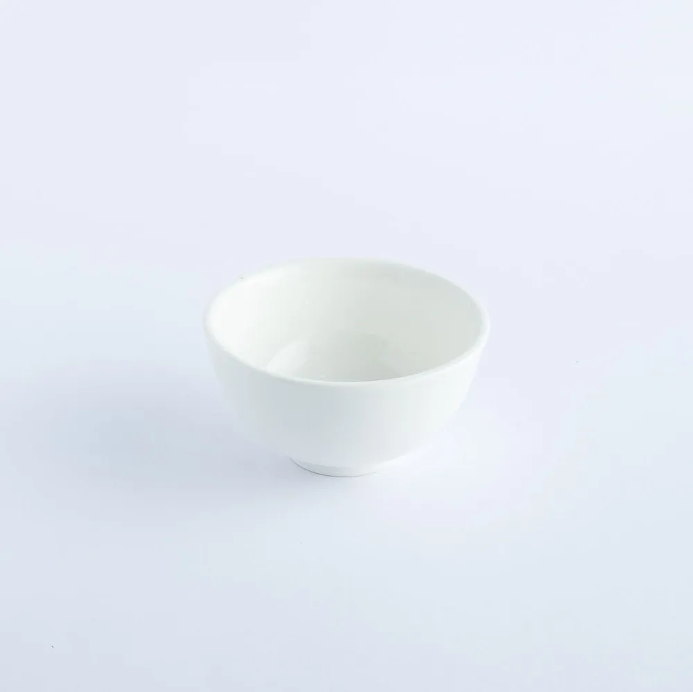 BW20-0175 - White Ceramic Bowl - 4" 2" (DH)