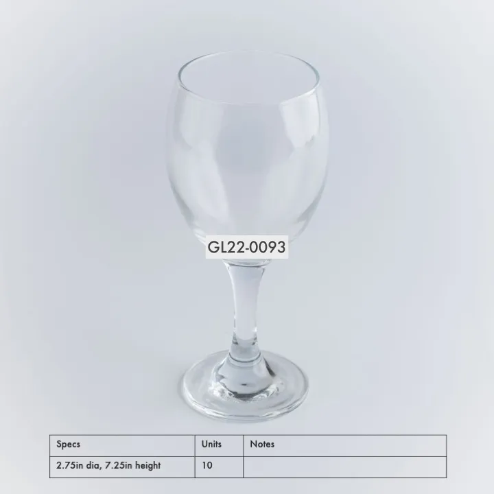 GL22-0093 - Clear Glass Barware - 2.75" 7.25" (DH)