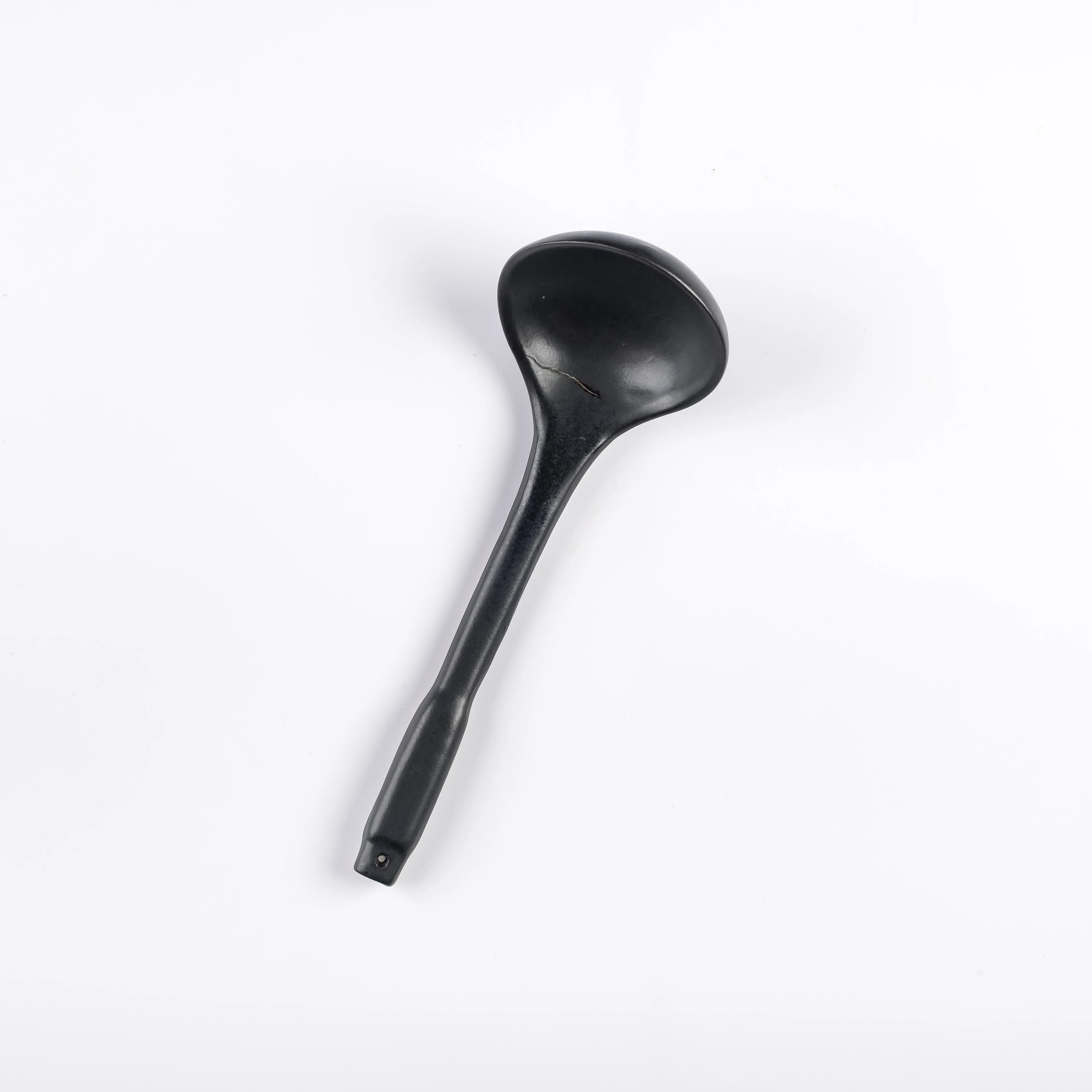 UT21-0156 - Black Stoneware Ladle - 9.5" (L)
