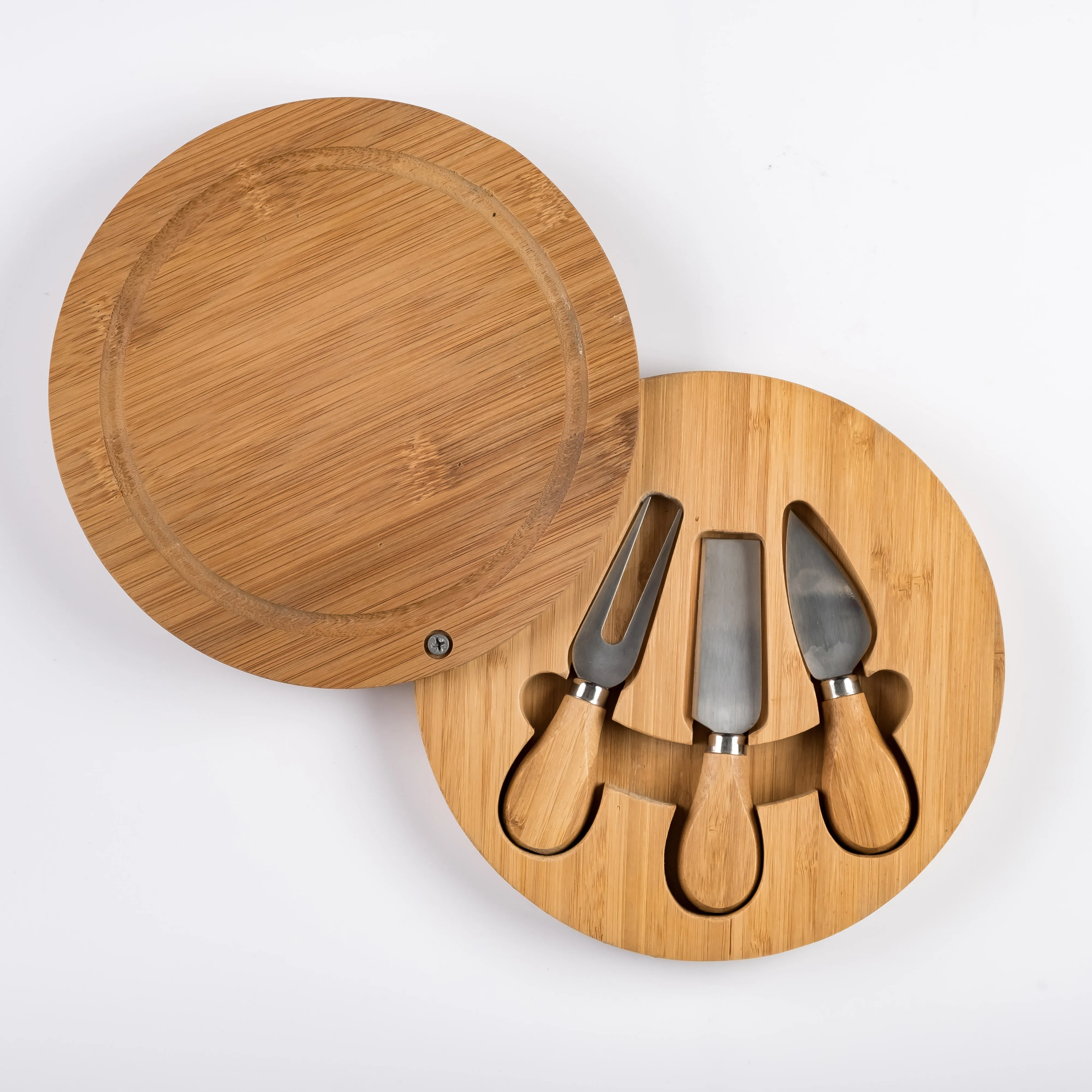 UT21-0157 - Brown Silver Wood Cheese knives - 5" (L)