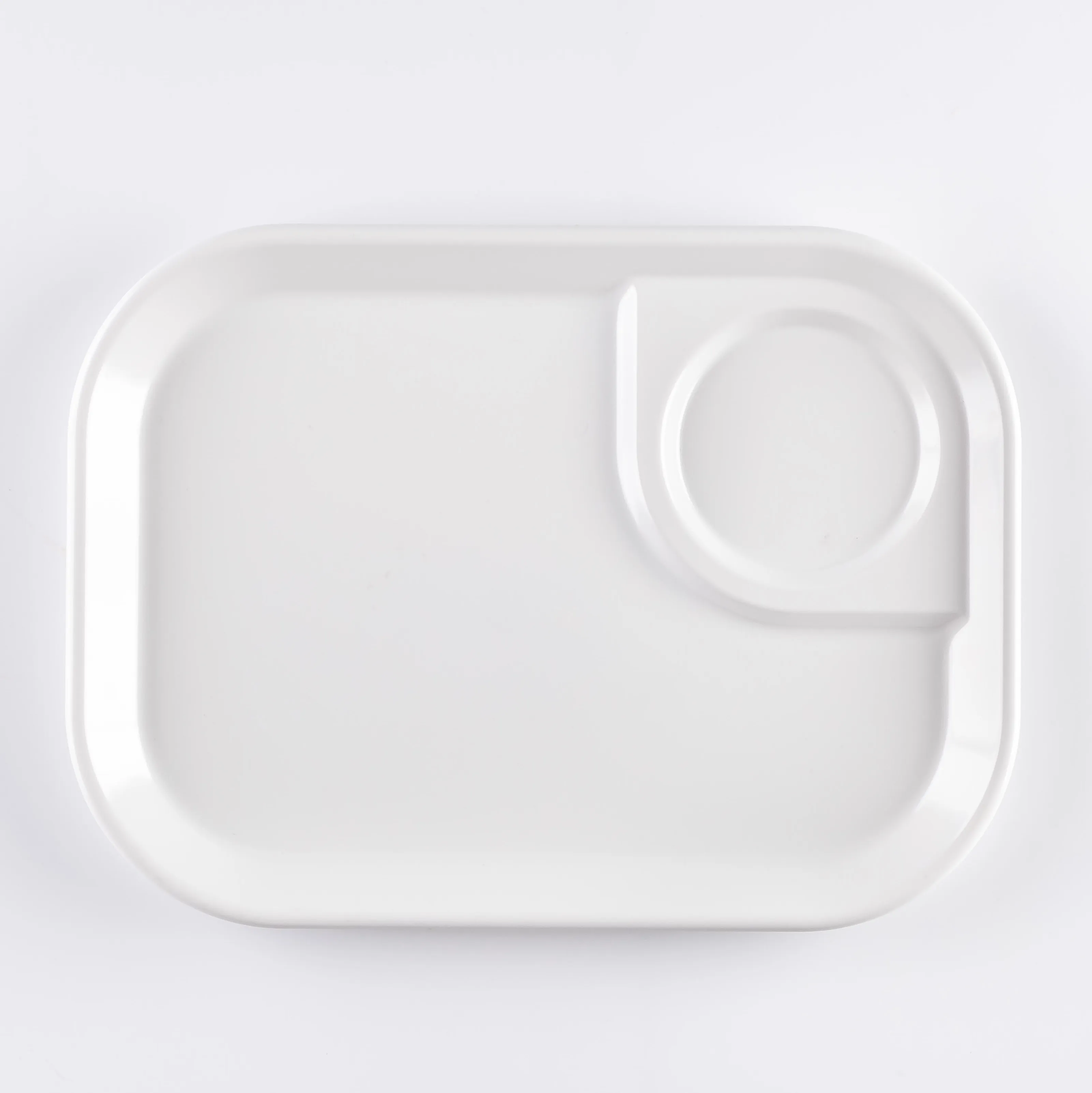 PL21-0180 - White Plastic Plate - 11.5" 8.5" (LW)