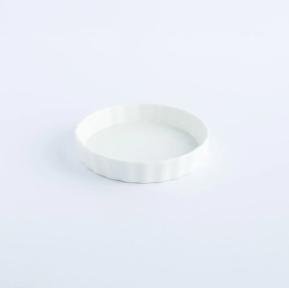 BW20-0188 - White Ceramic Bowl - 5" 1" (DH)