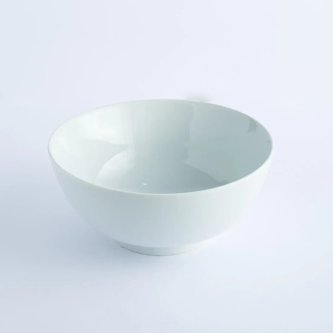 BW20-0264 - White Ceramic Ulam Bowl - 8" 3.5" (DH)