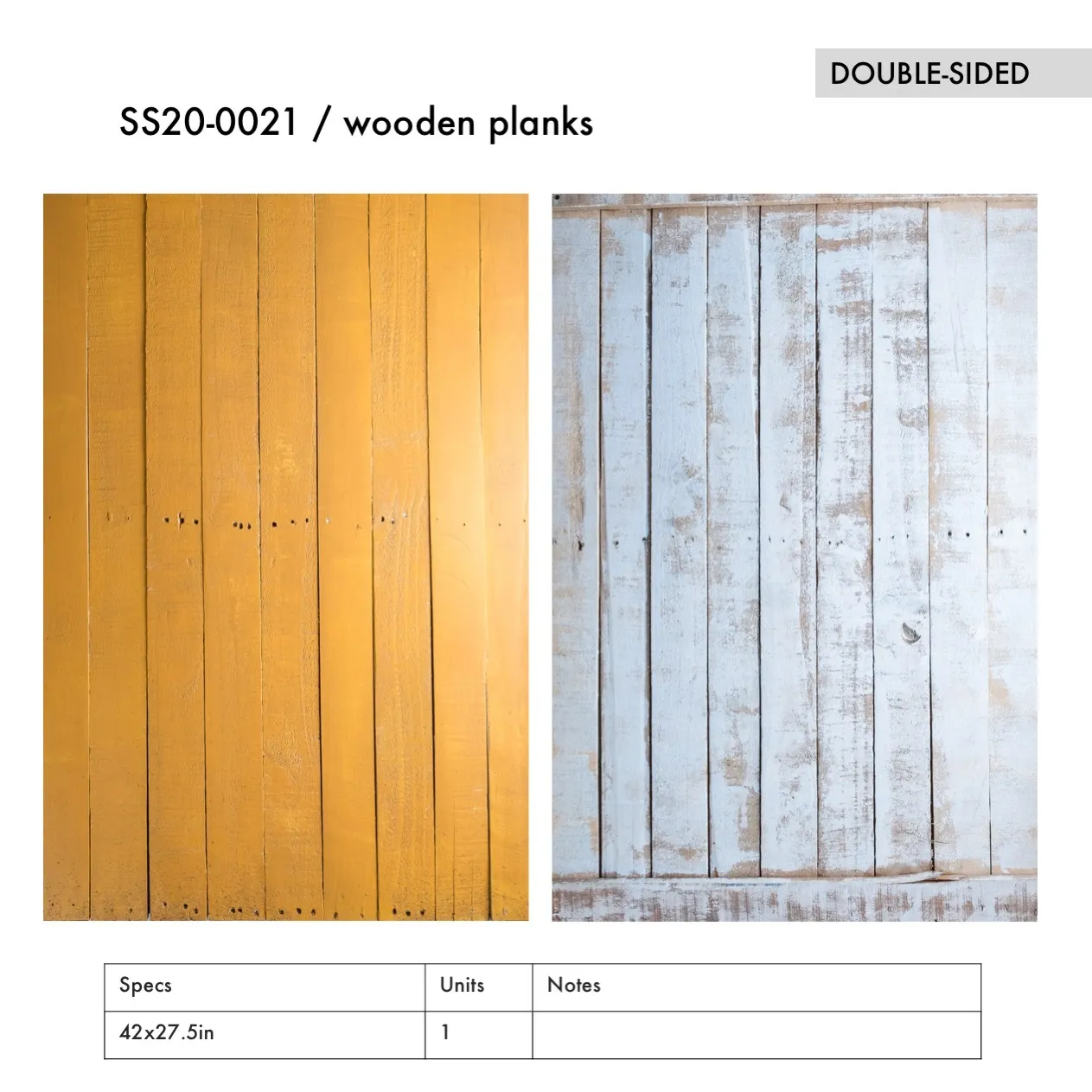 SS20-0021 - Yellow Blue Wooden Plank - 42" 27.5" (LW)