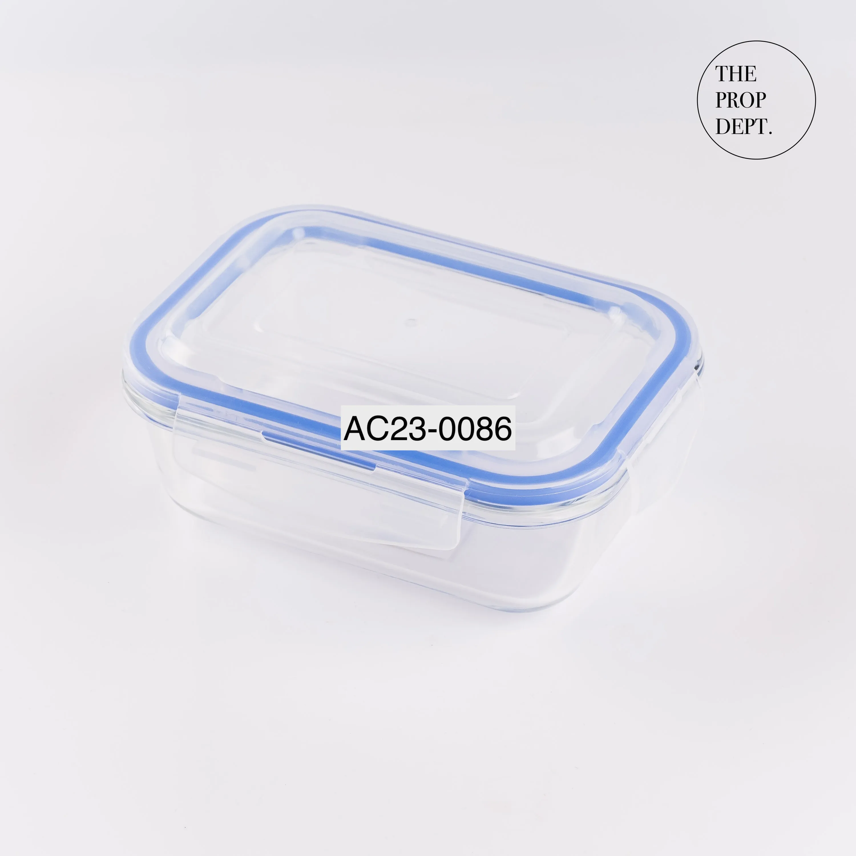 AC23-0086 - Clear Glass Lunchbox - 6.5" 4.5" 2.5" (LWH)