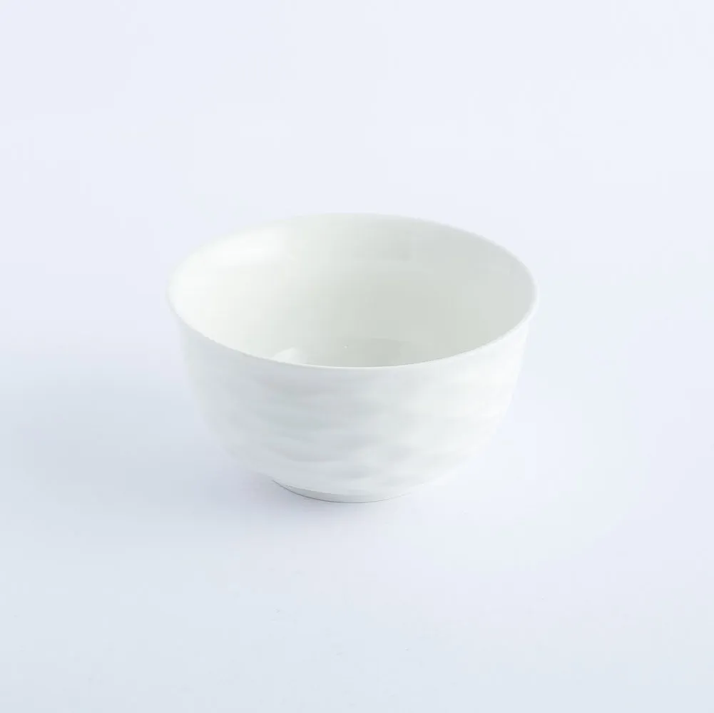 BW20-0180 - White Ceramic Bowl - 5.25" 2.75" (DH)