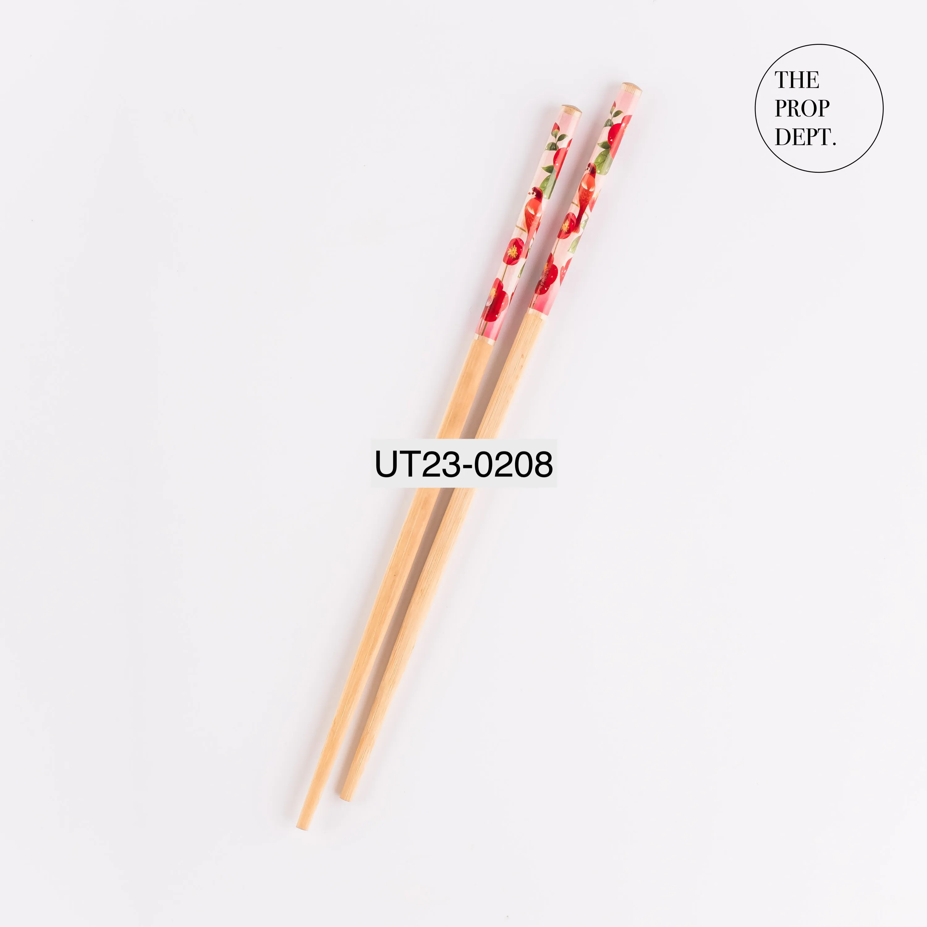 UT23-0208 - Pink Brown Wood Chopsticks - 9.5" (L)
